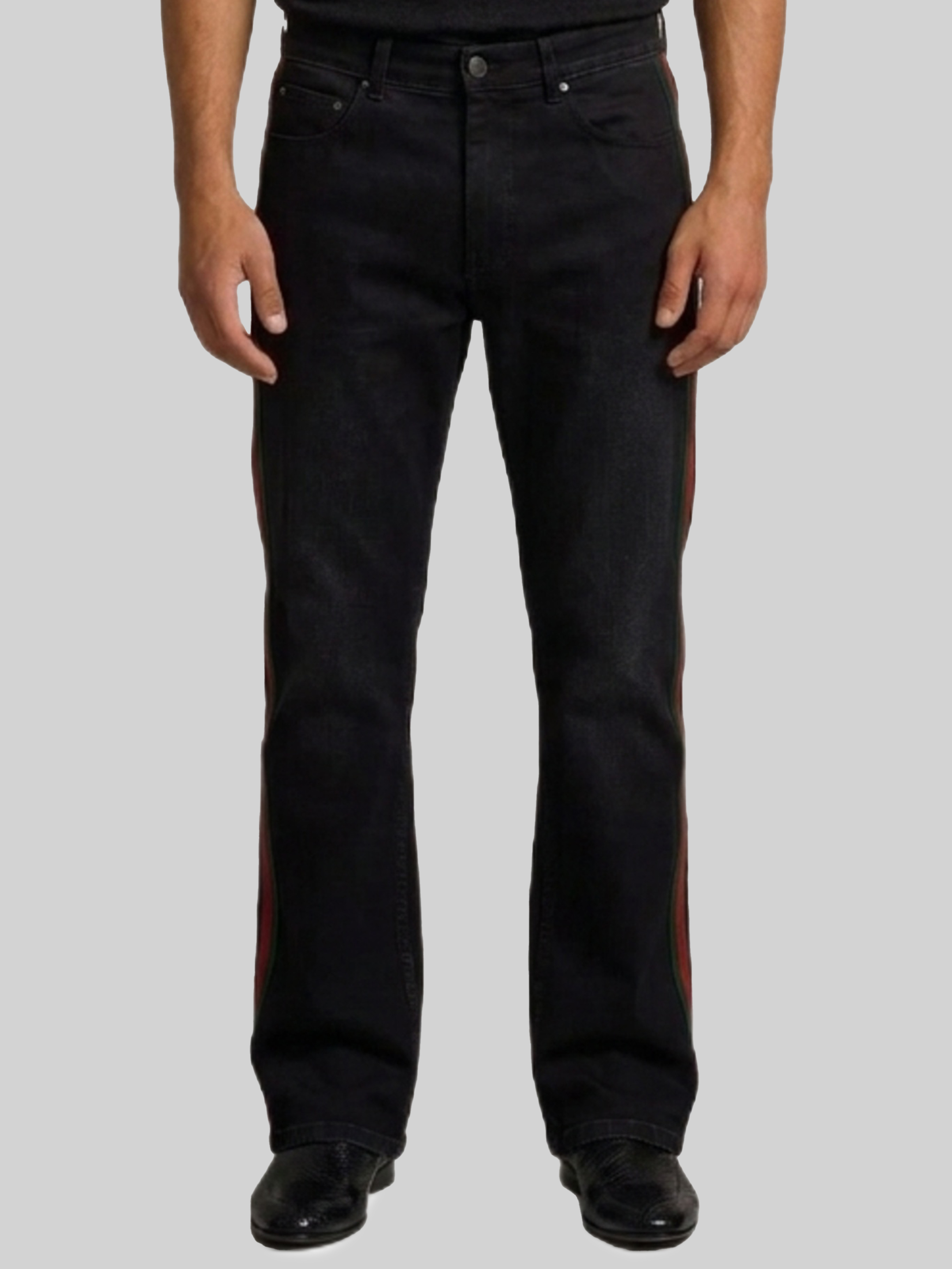 Cotton Denim Trousers With Web