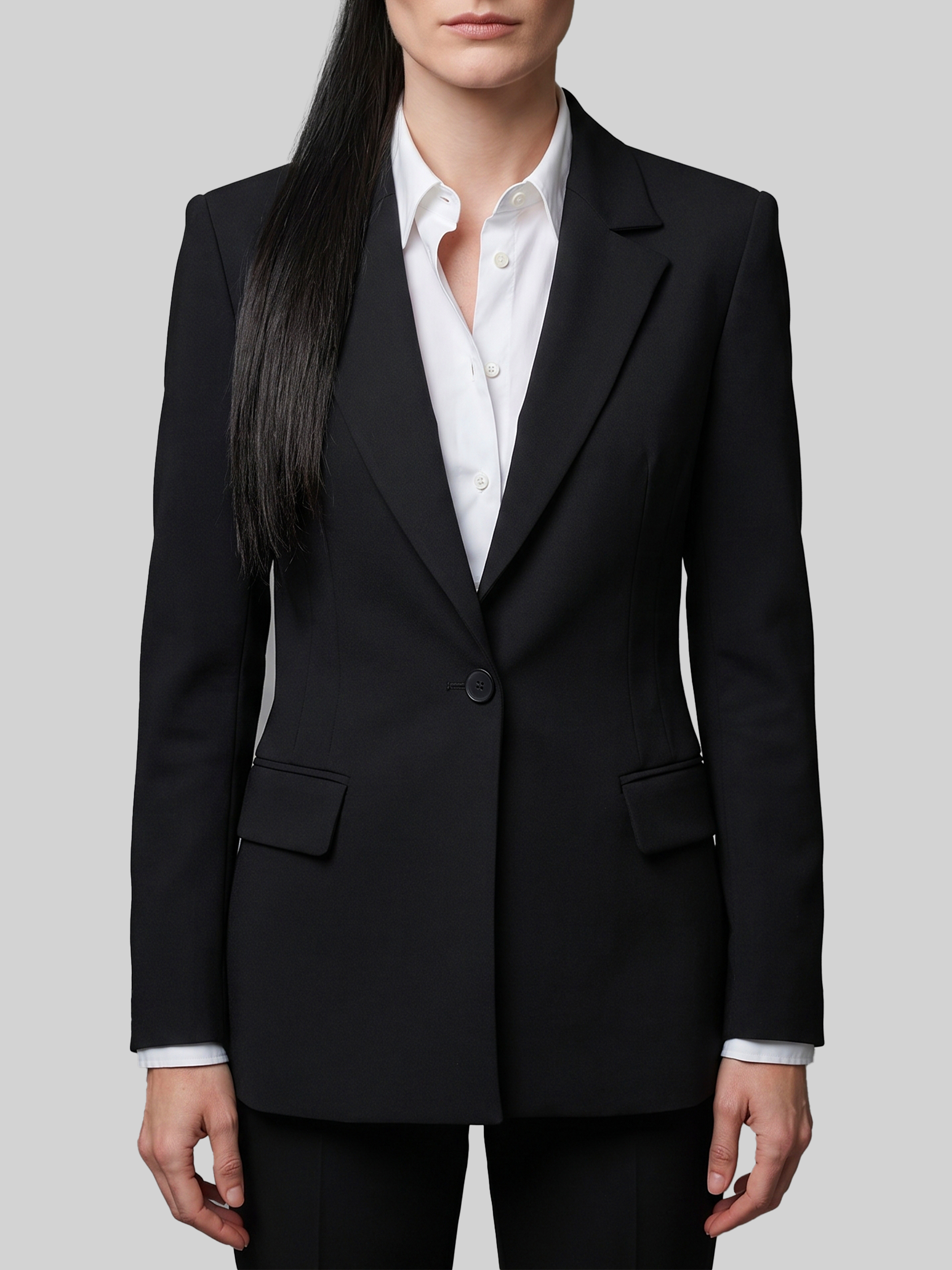 Single-Breasted Technical Fabric Jacket