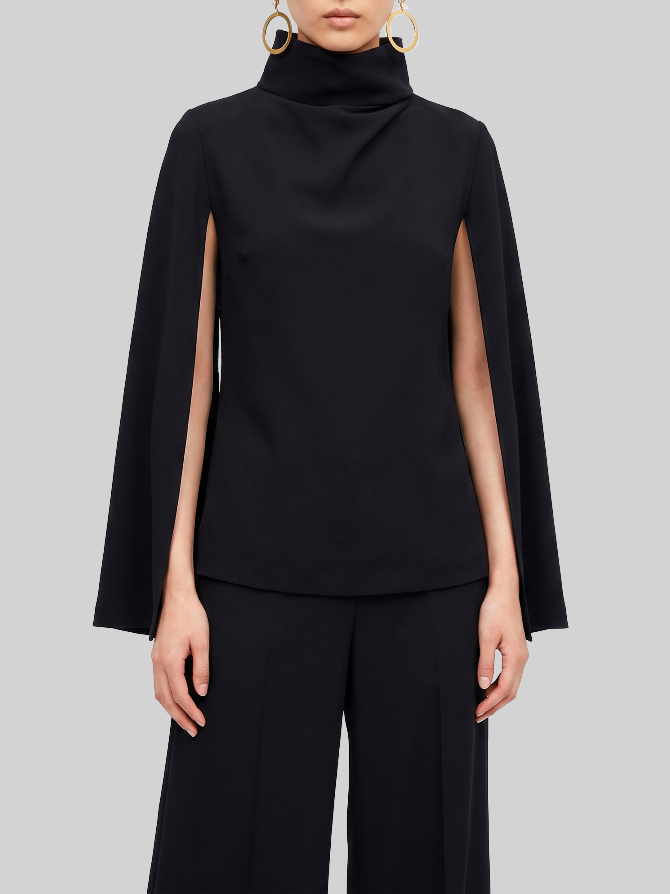 Split Sleeves Bell Top