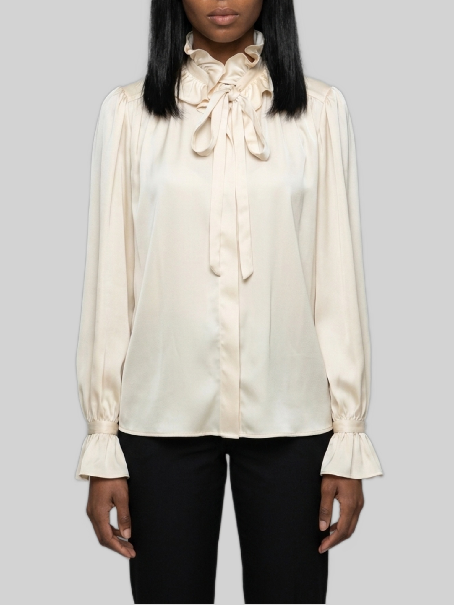 Champagne Ruffled Shirt