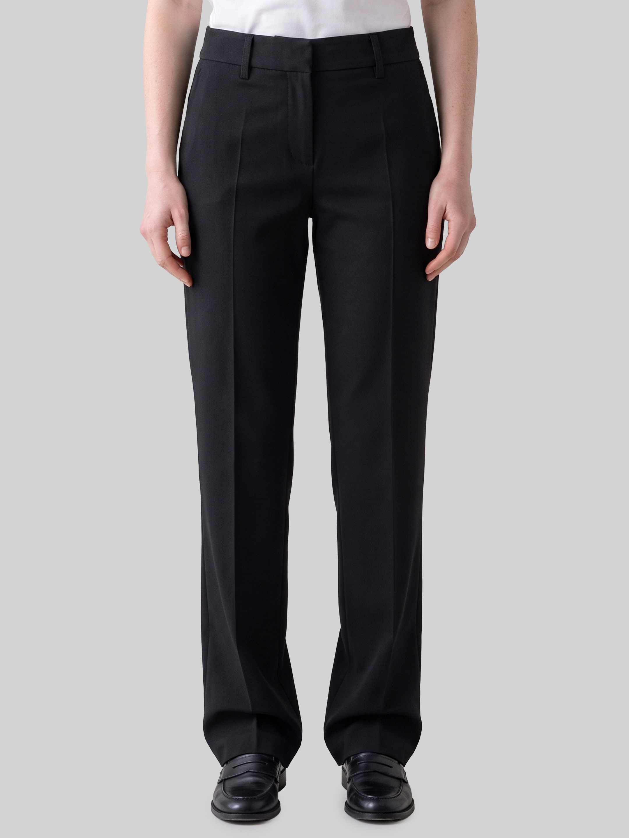 Black Stretch Canvas Trousers