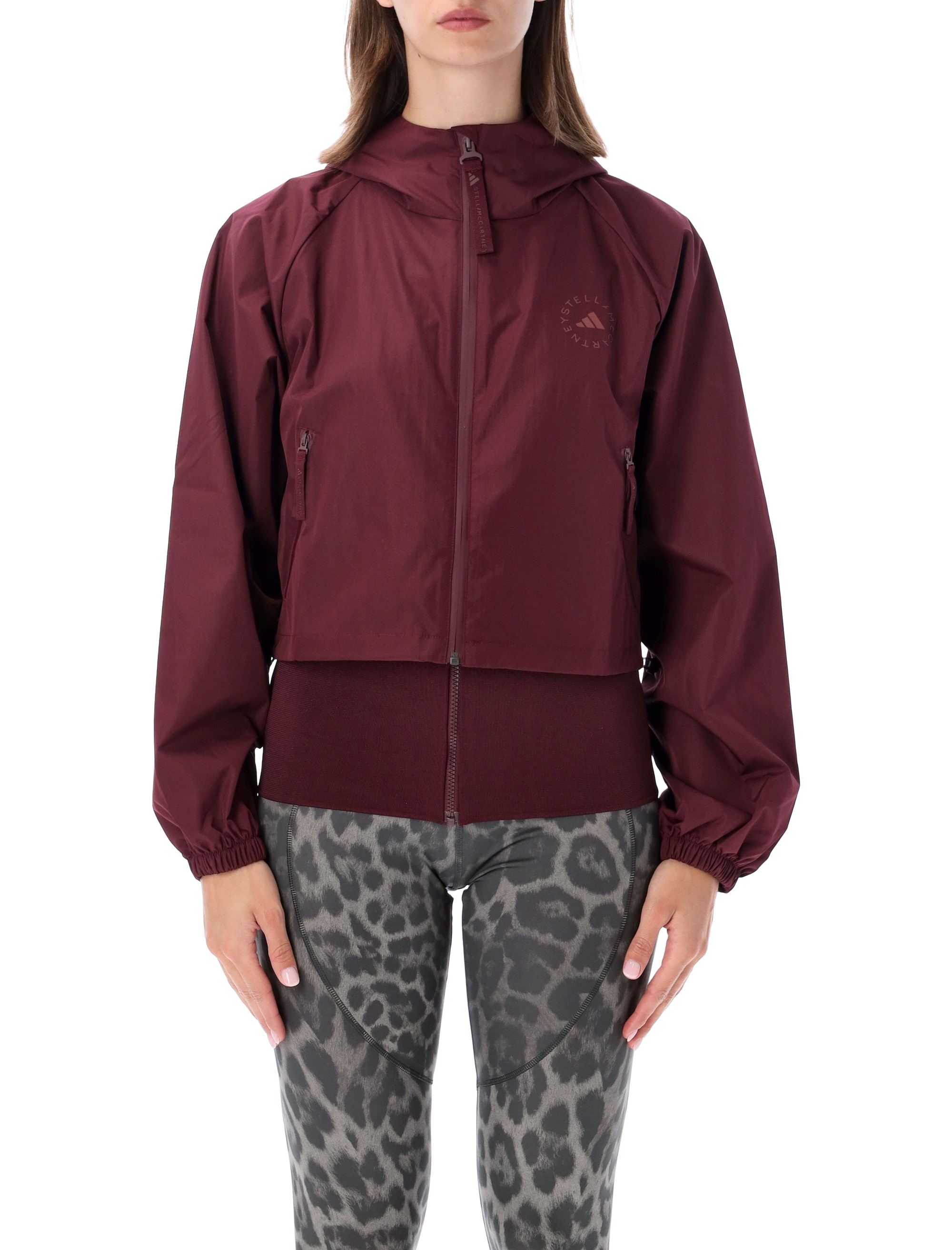 Adidas By Stella Mccartney Adidas Stella Mccartney Maroon Recycled Polyester Jacket
