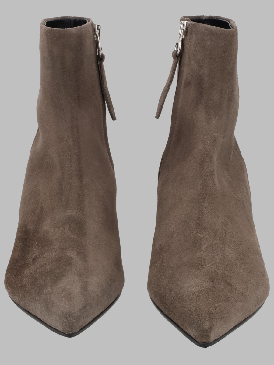 Aeyde Leather Ankle Boots In Brown