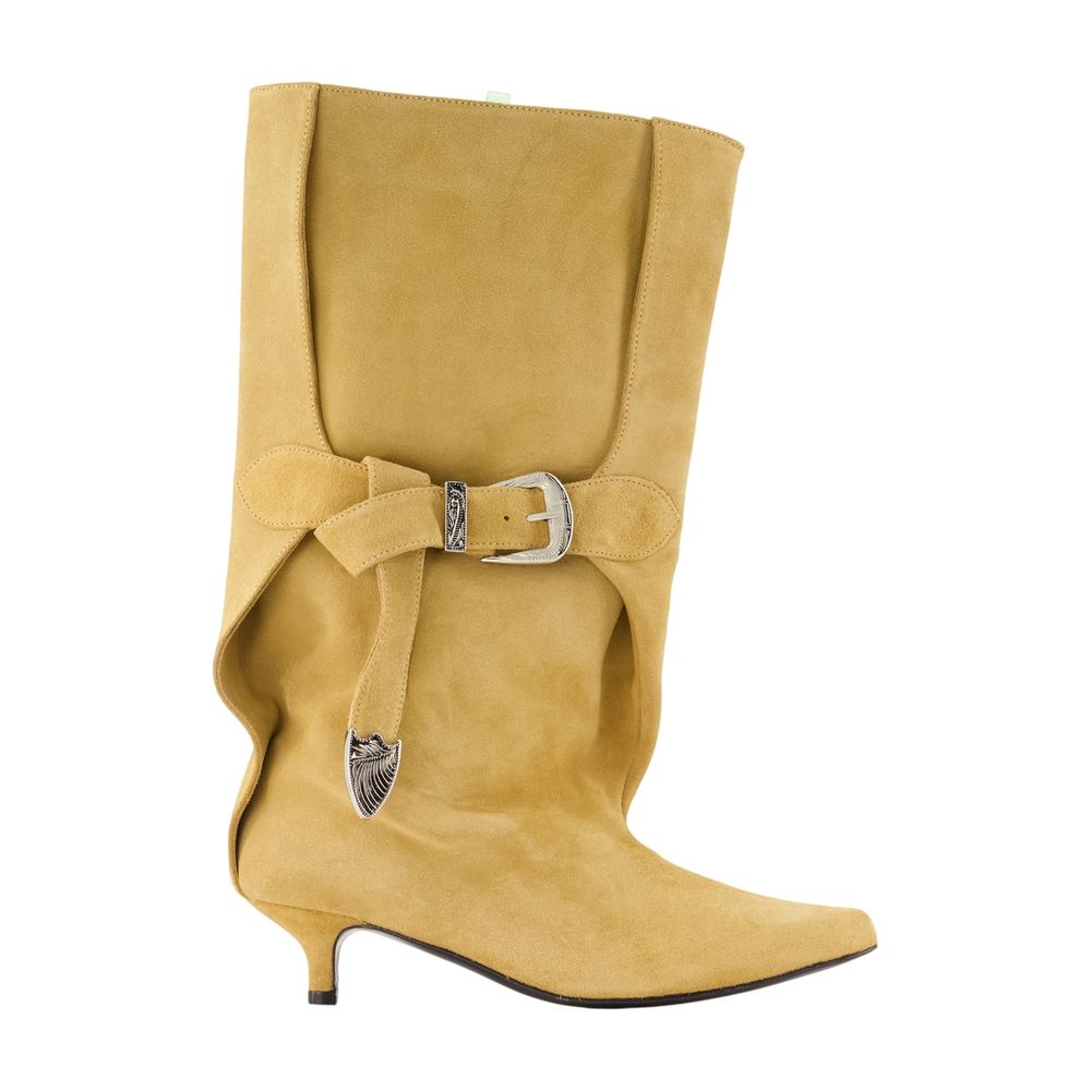 Aj1508 Boots -  - Leather - Khaki
