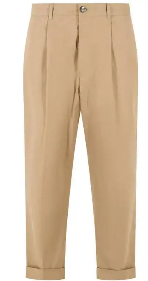 Beige Cotton Trousers
