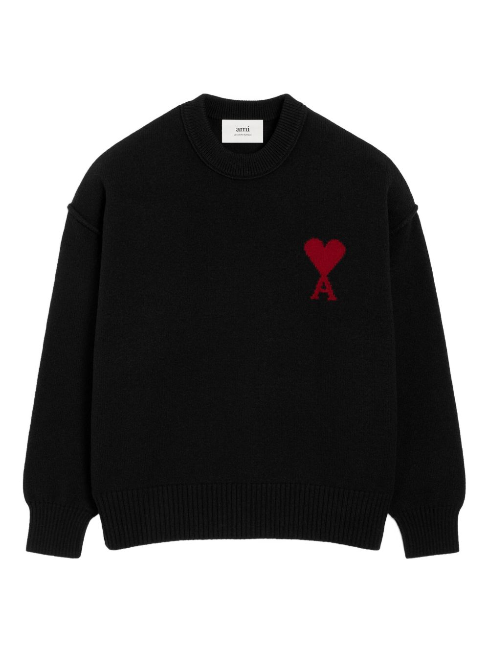 Black Red Wool Sweater