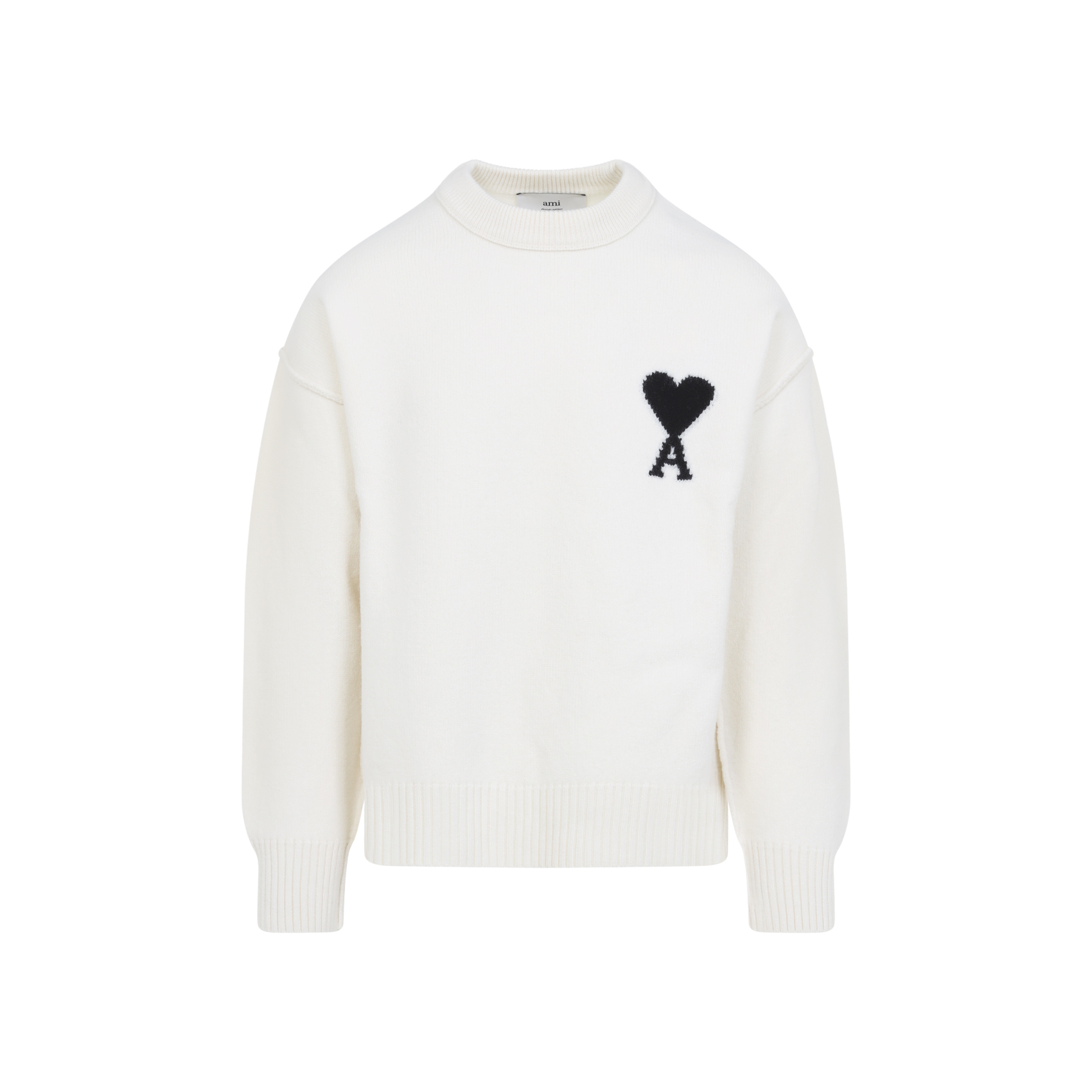 Ecru Black Wool Sweater