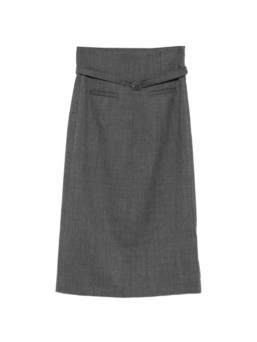 Grey Virgin Wool Skirt