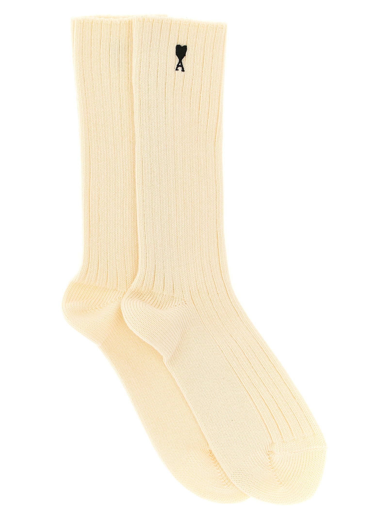 Ami Alexandre Mattiussi Ami Paris 'ami De Coeur' Socks In White