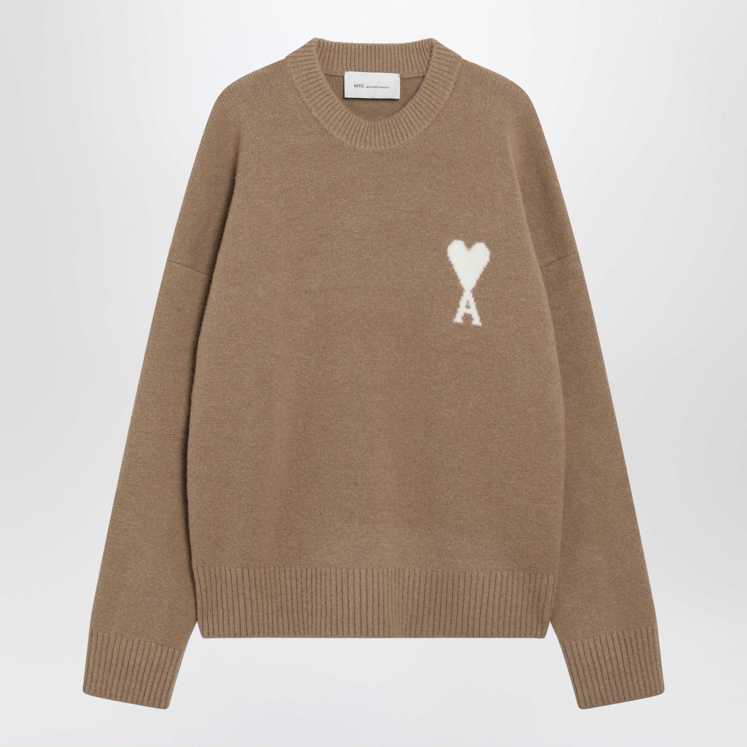 Beige Ami De Coeur Wool Sweater