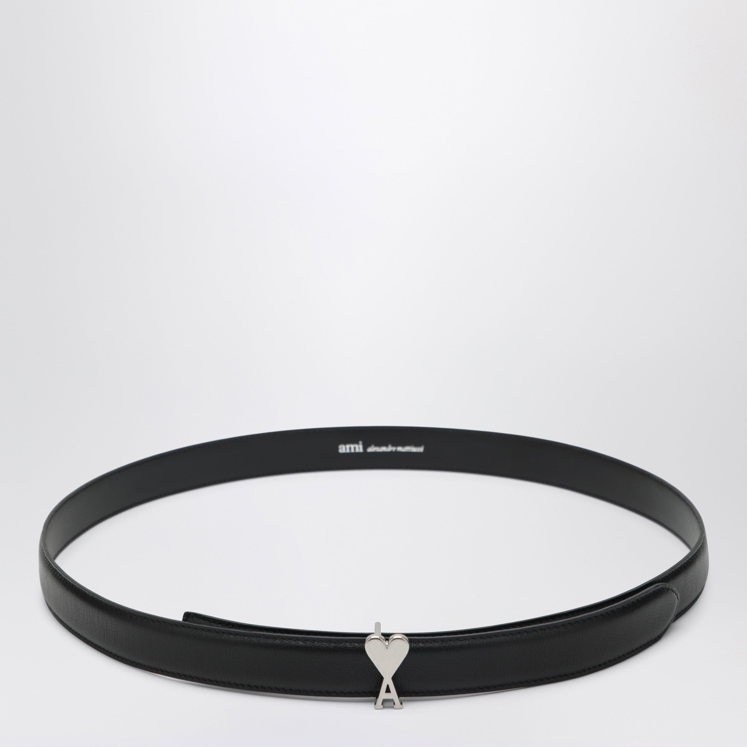 Black Ami De Cœur Belt In Calfskin