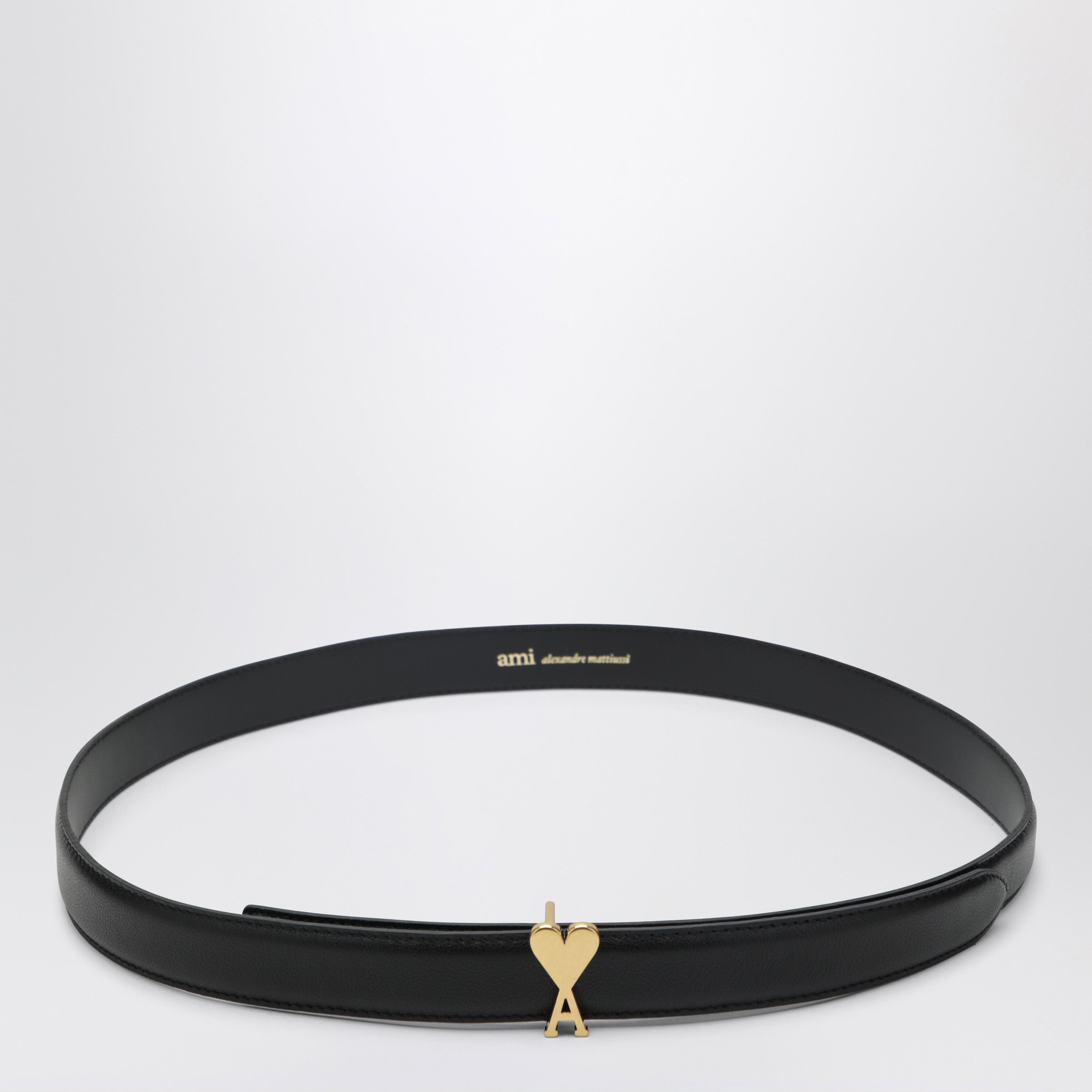 Black Ami De Cœur Belt In Calfskin