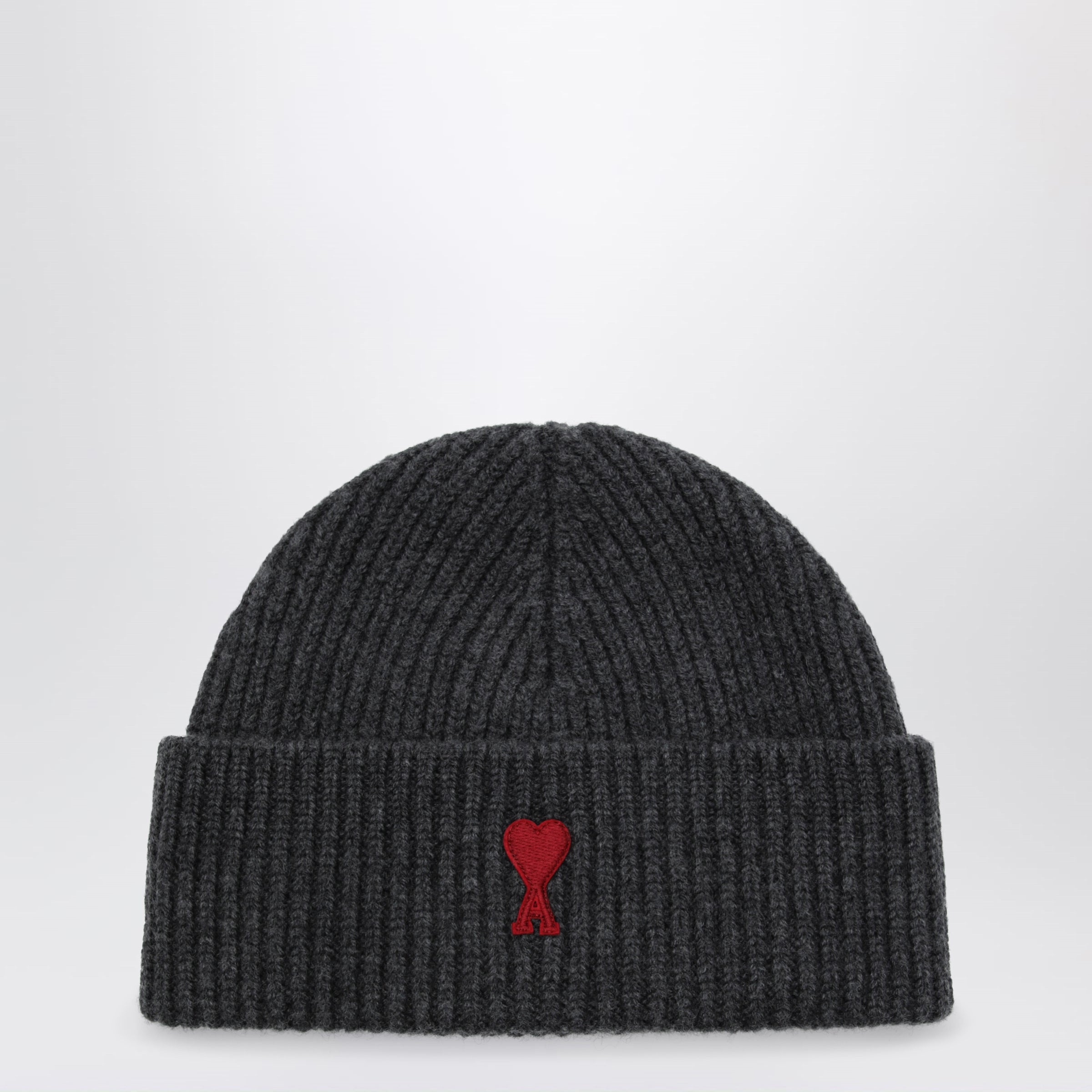 Grey Ami De Coeur Beanie In Wool