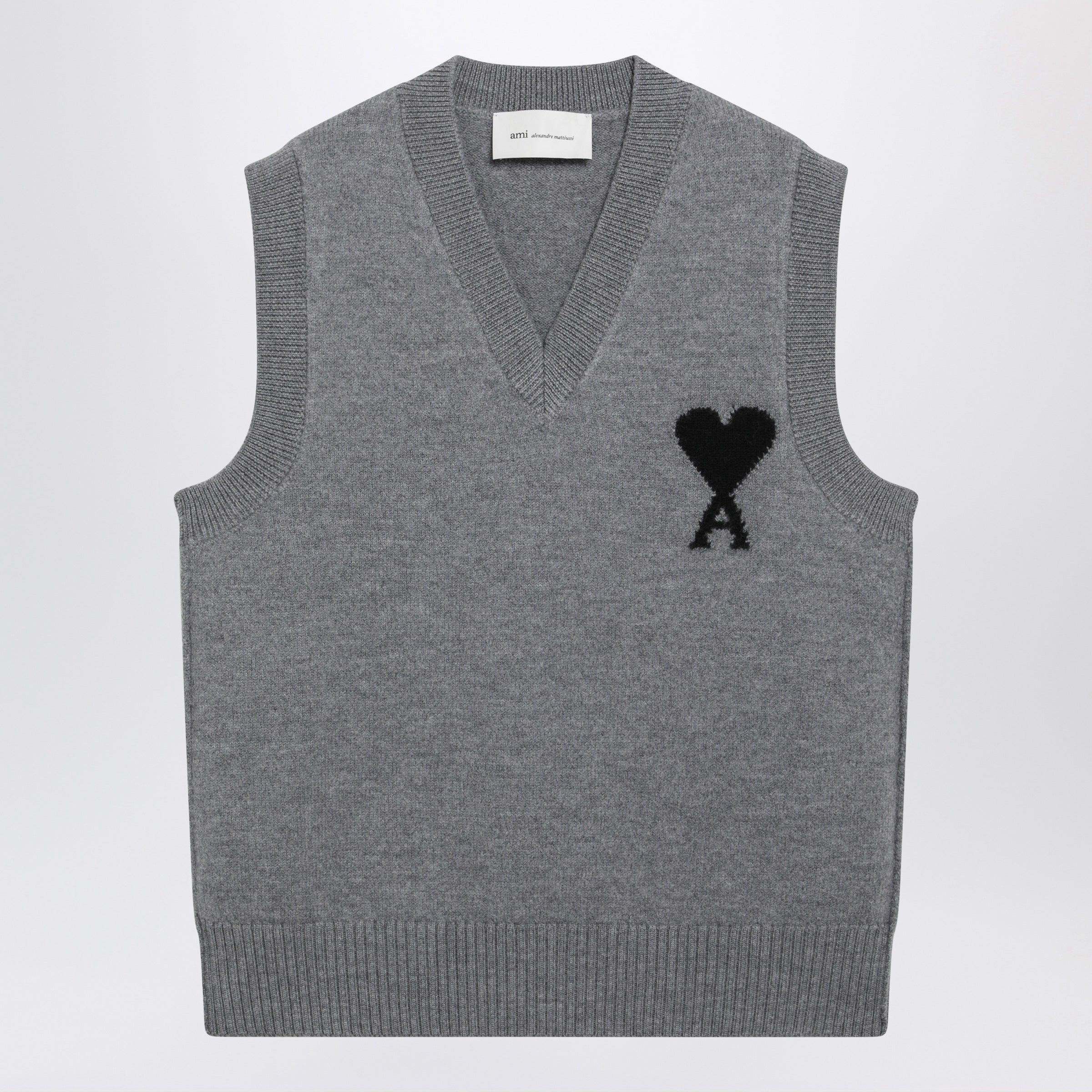 Grey Ami De Coeur Vest In Wool