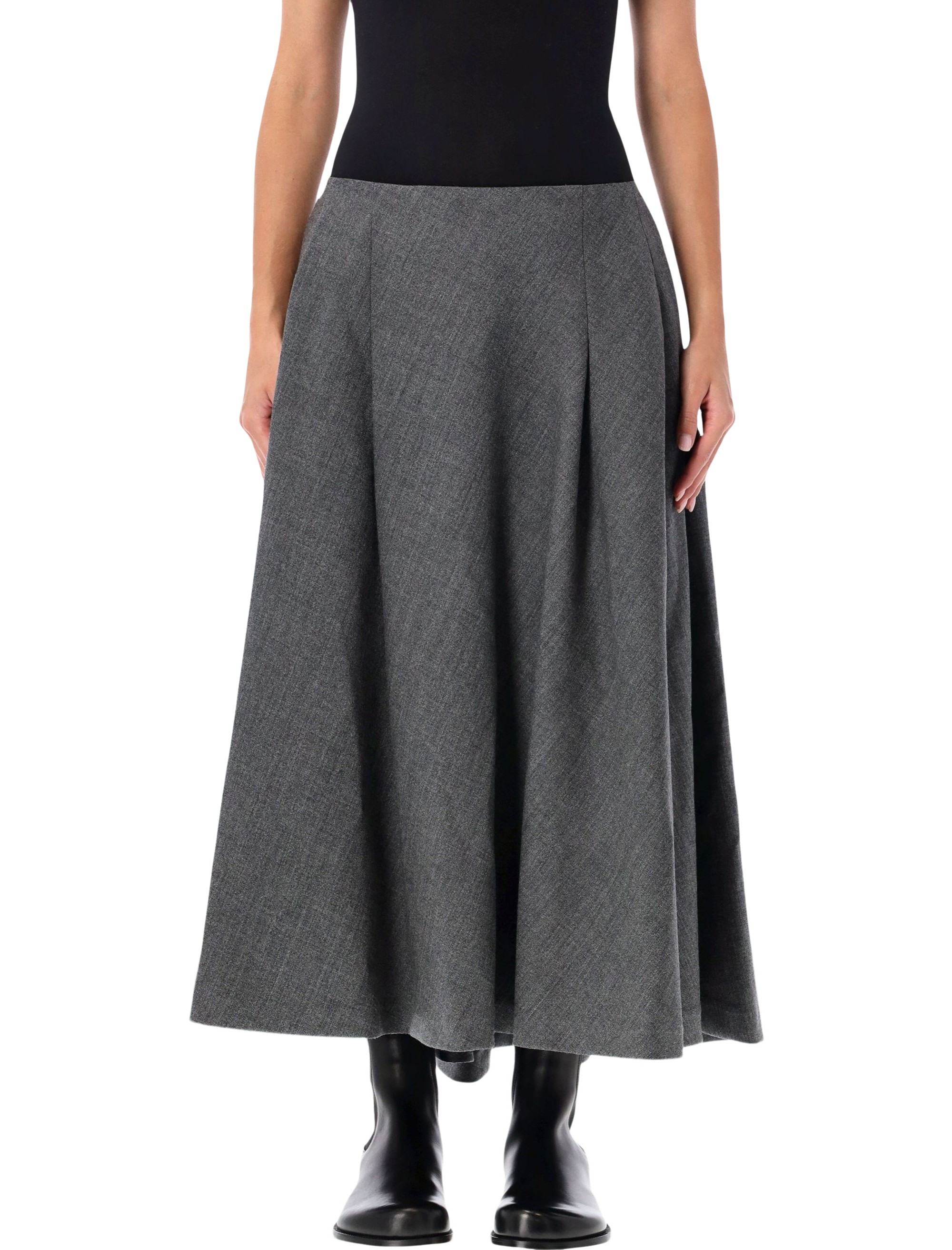 Wool A-Line Maxi Skirt