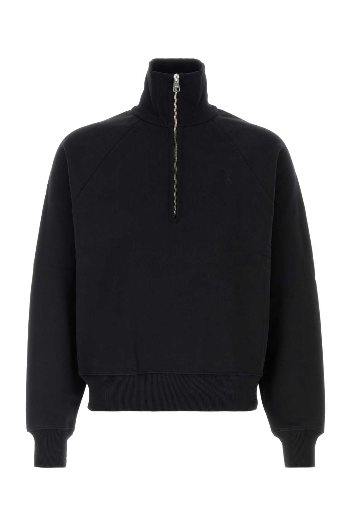Quota-Zippedsweatshirtwithtonalembossedamidecoeur