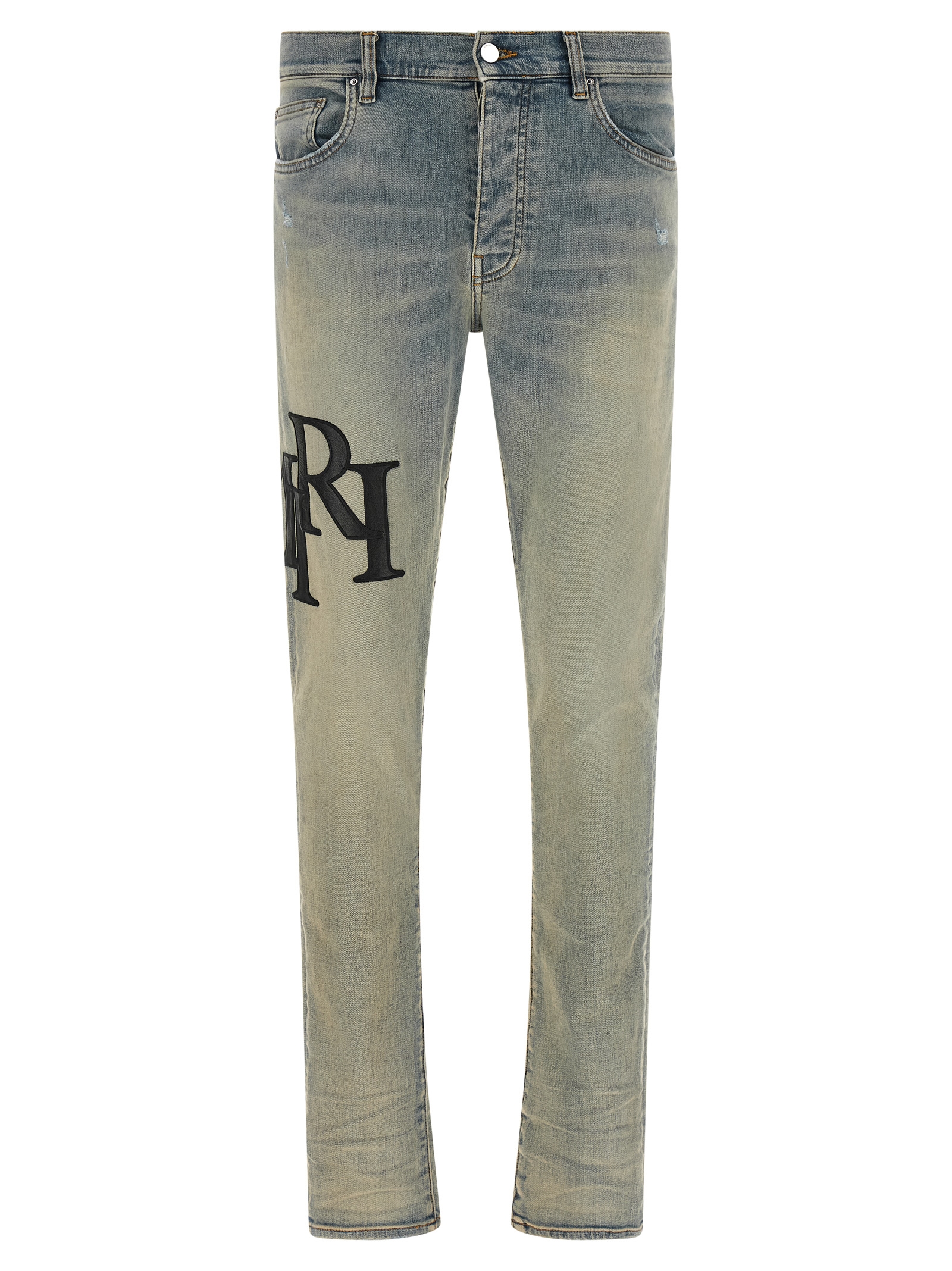 'Staggered Logo' Jeans