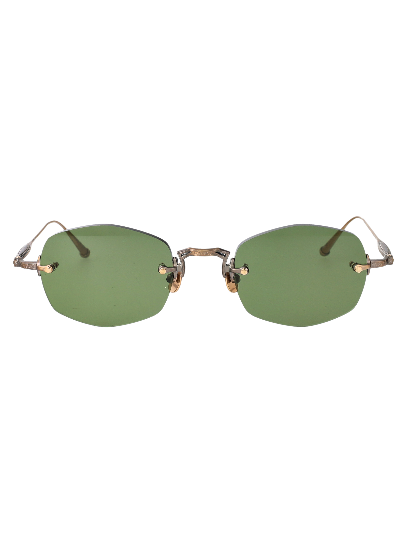 Matsuda Antique Gold Se Green Titanium Sunglasses