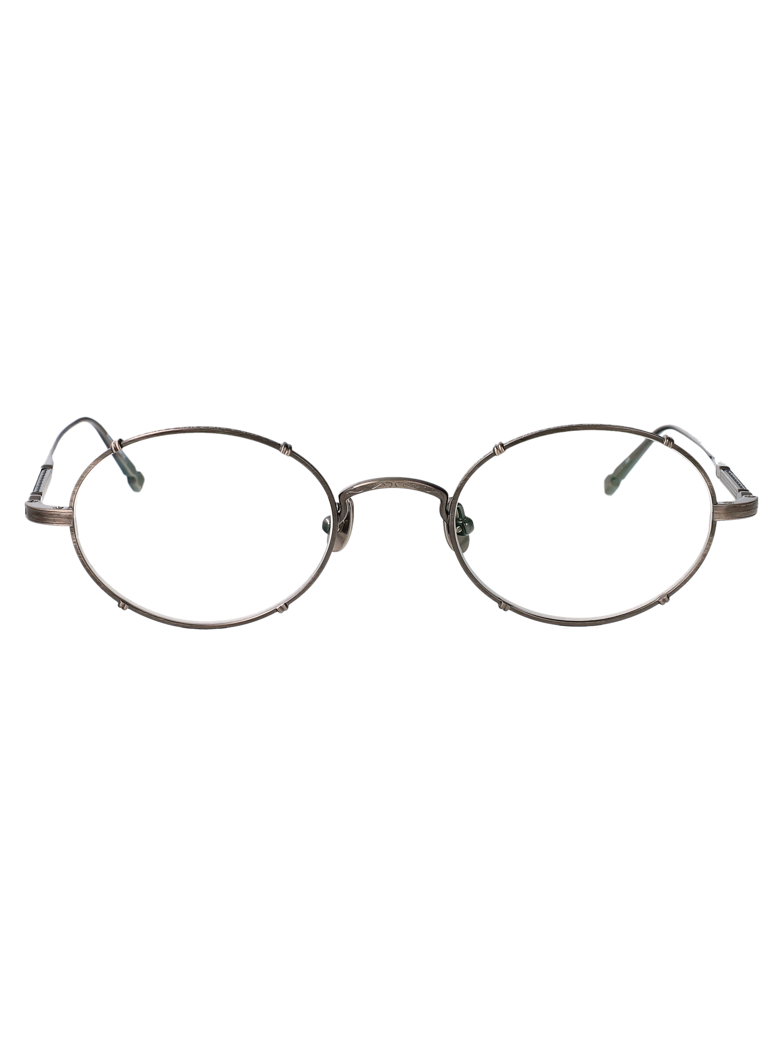 Matsuda Antique Silver Clear Lens Metal Glasses