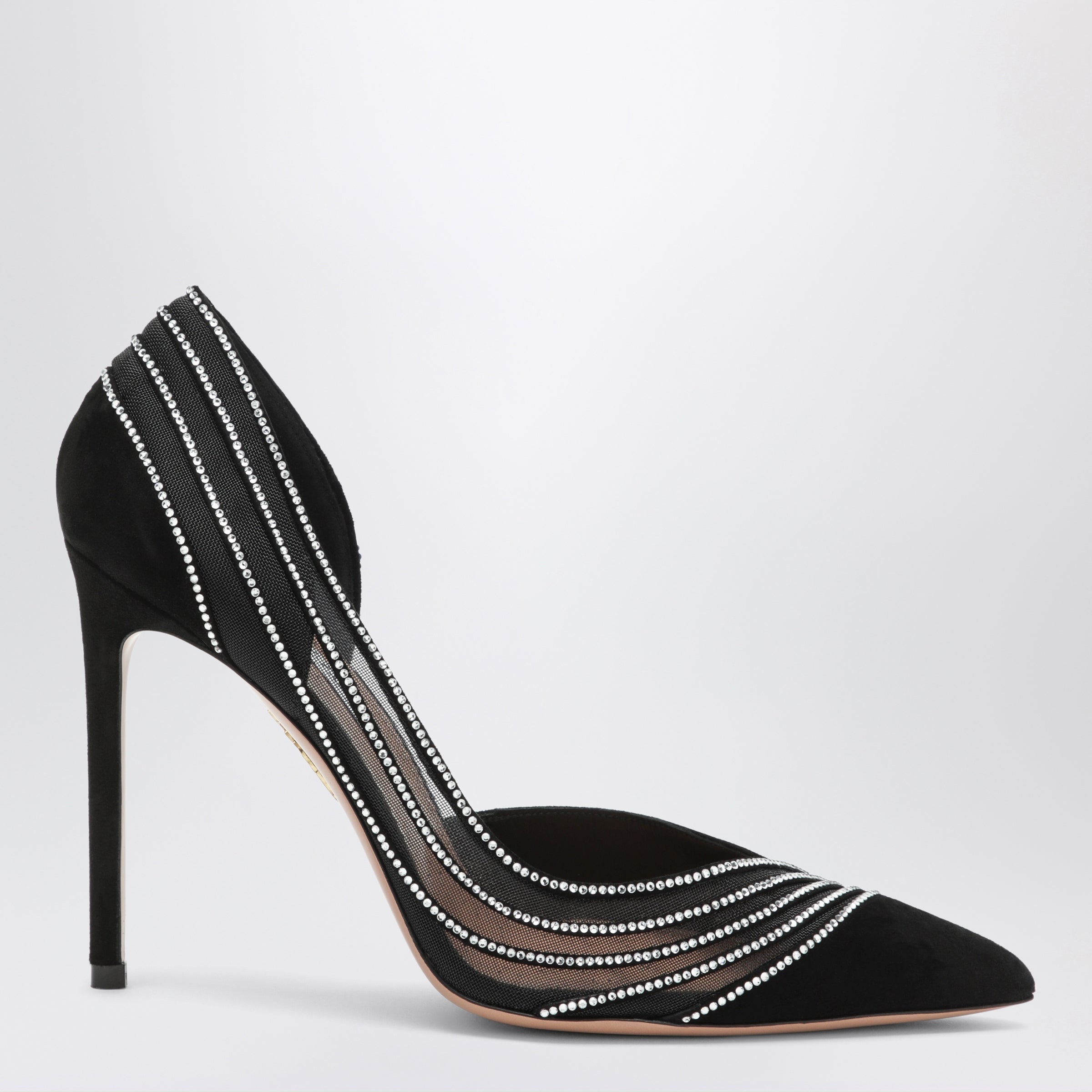 Black Dream Girl Pumps In Suede And Mesh
