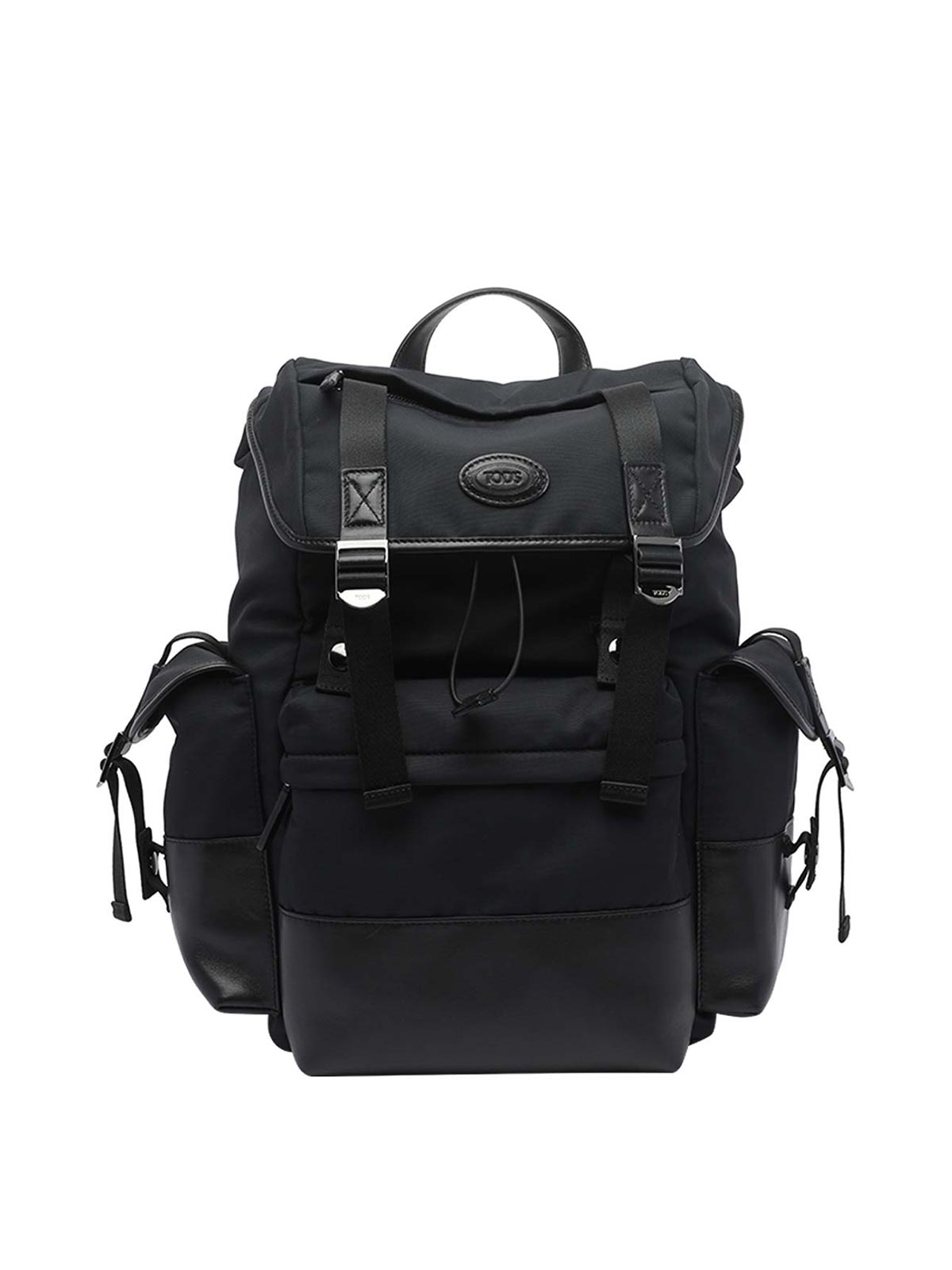 Backpack In Fabric And Medium Leather