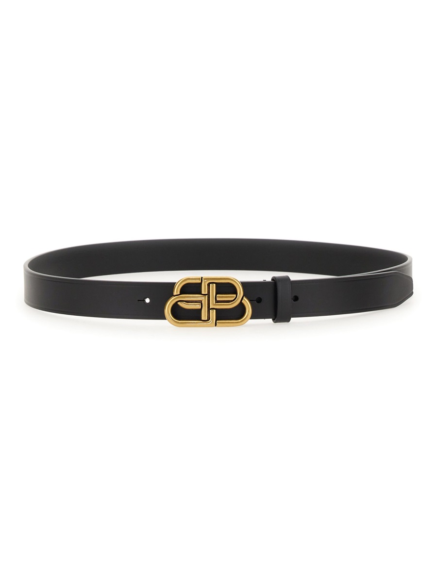 Balenciaga "bb Thin" Belt In Black
