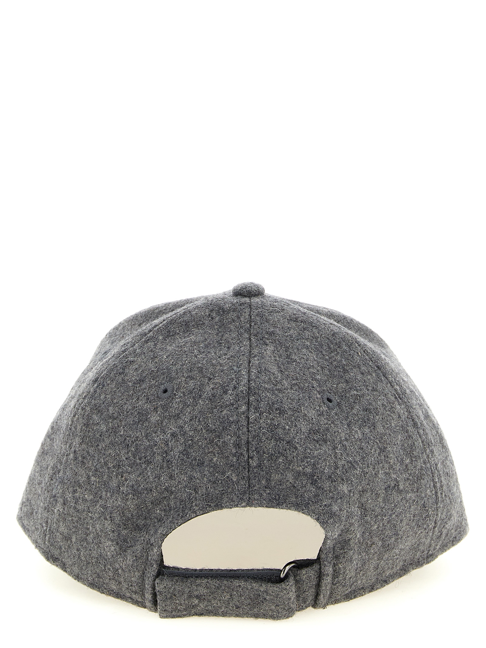 Ballantyne Wool Blend Monogram Patch Baseball Cap In Gray