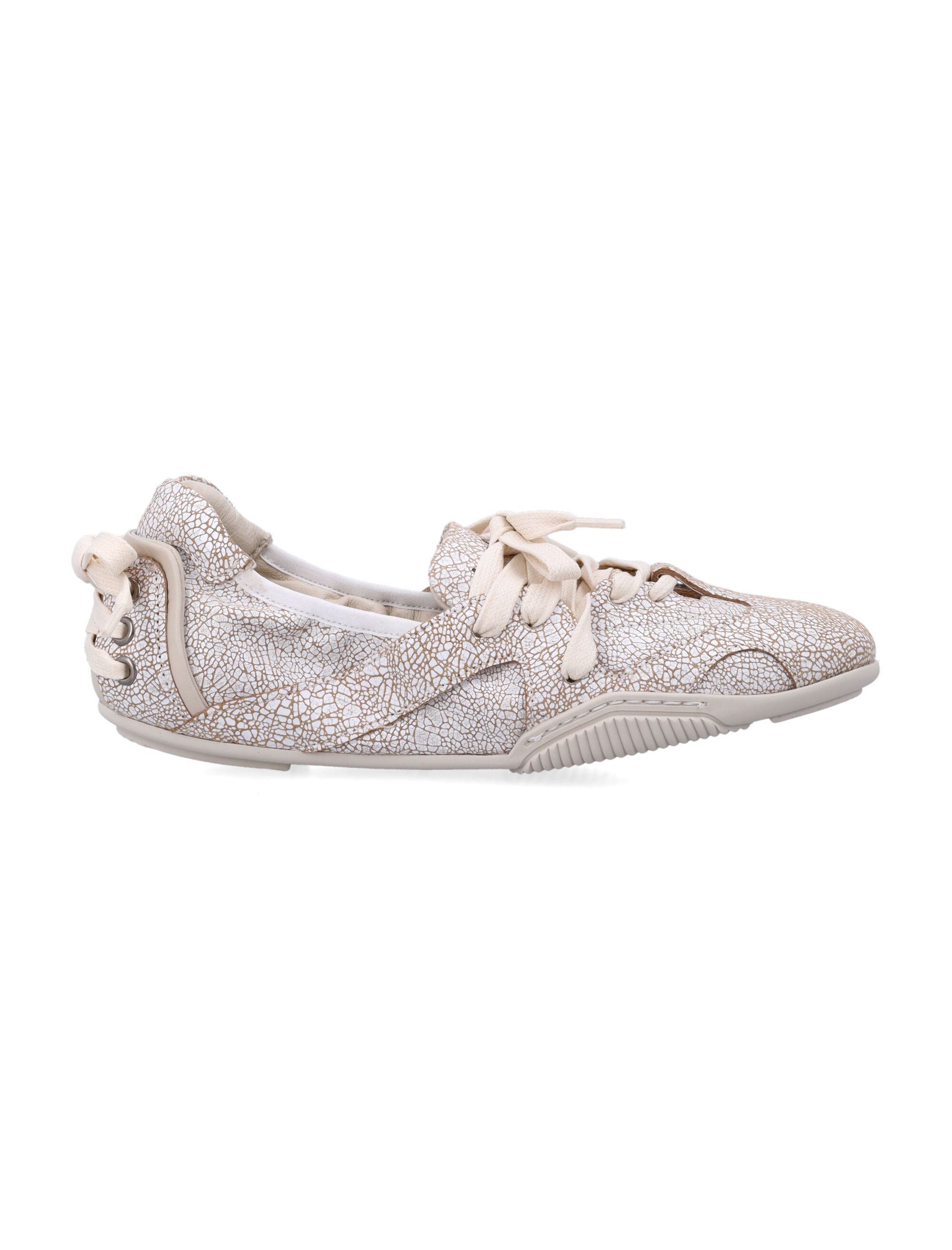 Acne Studios Ballerina Lace-up Sneaker With Premium Leather Uppers In White