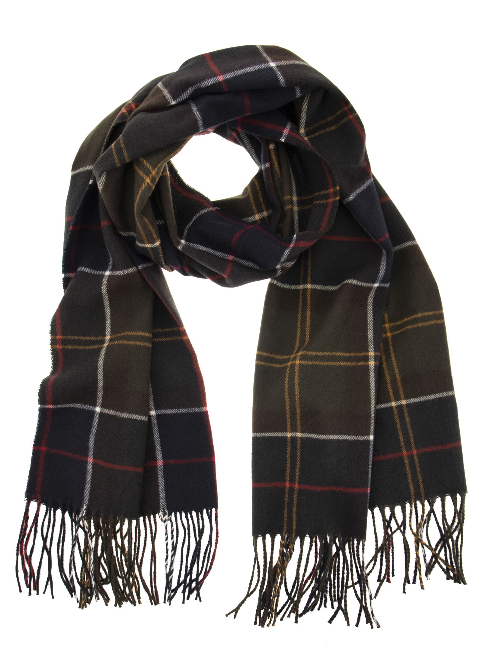 Barbour Stanway Tartan Scarf In Blue