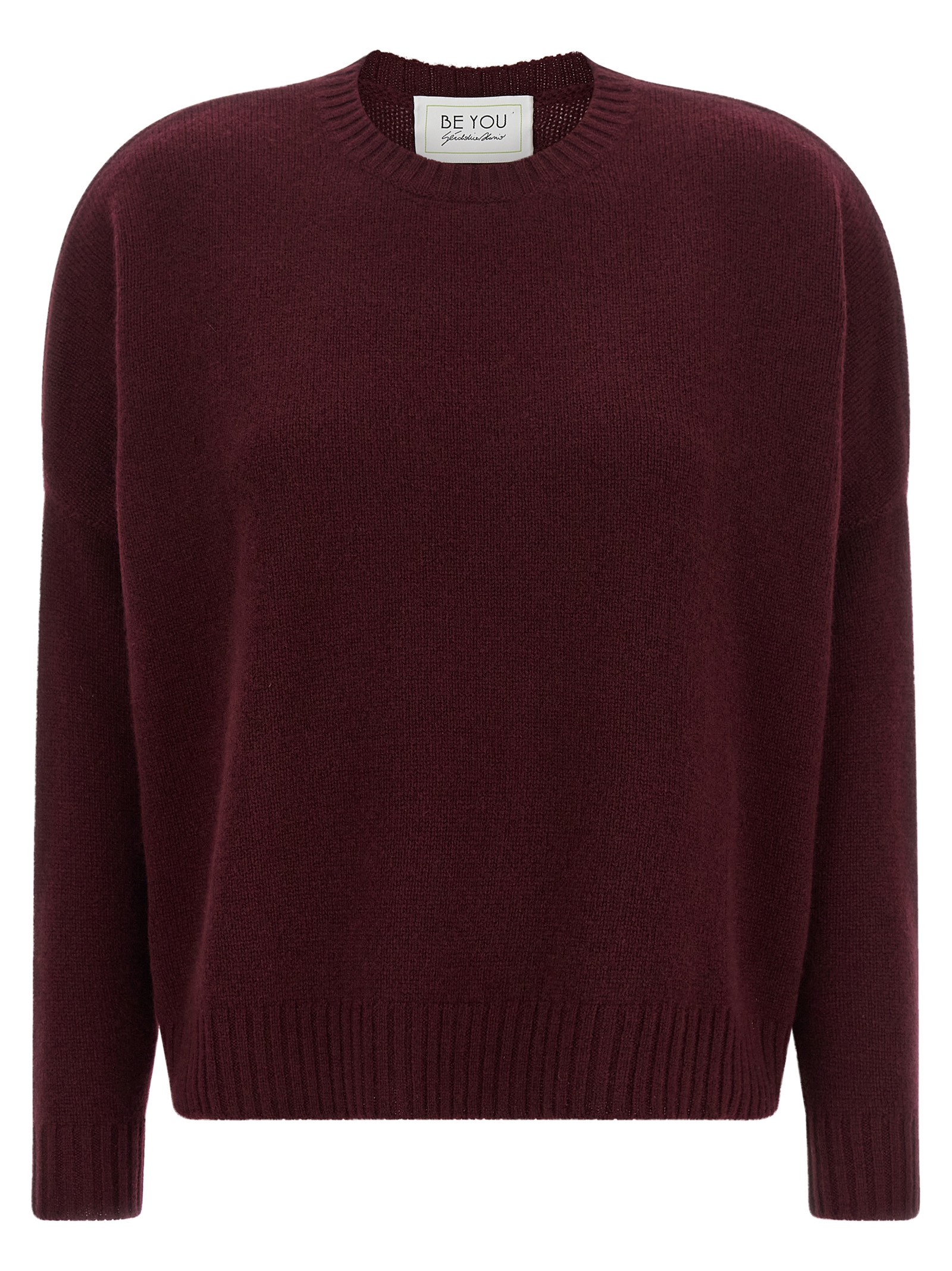 Beyou Be You '1204' Sweater In Burgundy
