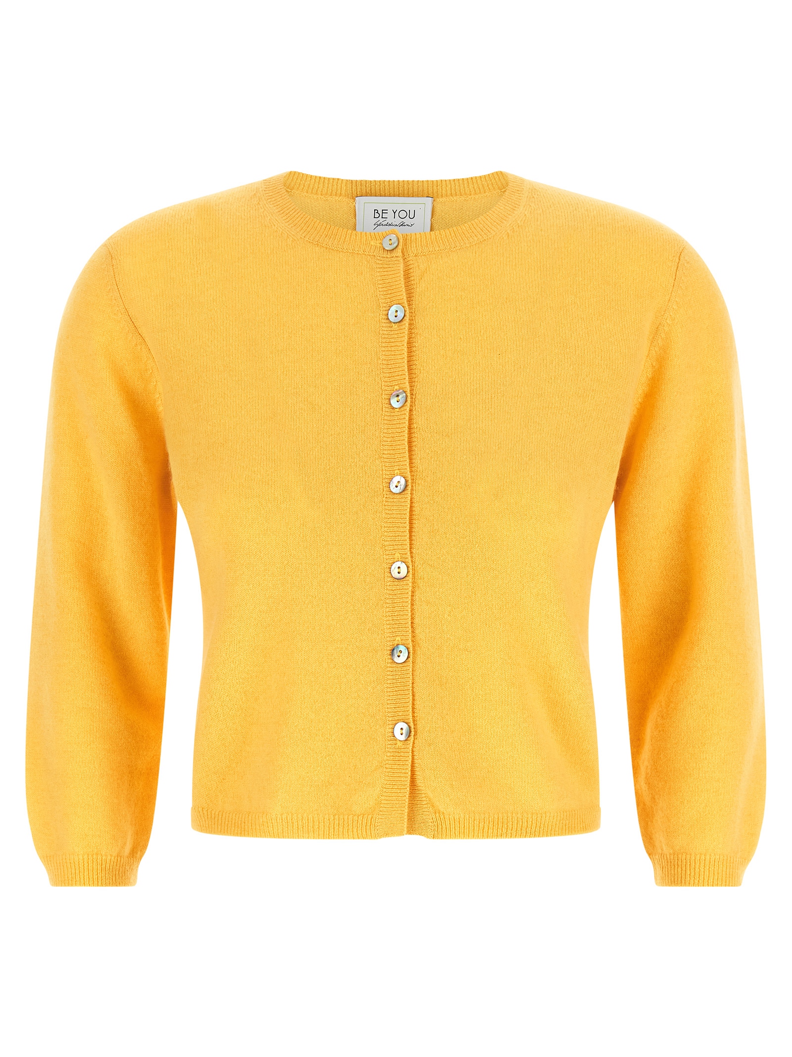 Beyou Be You '3080' Cardigan In Yellow