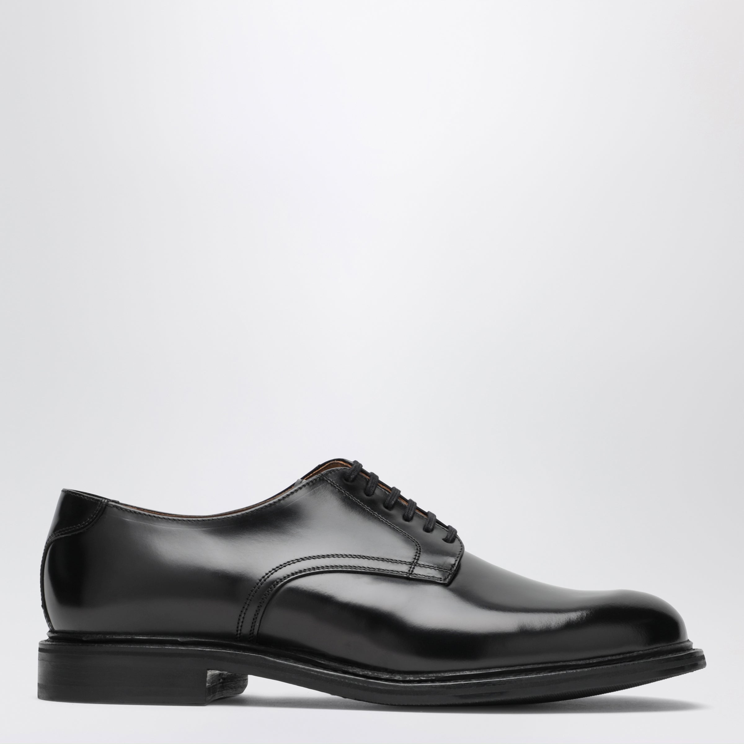 Berwick 1707 Black Leather Derby Shoes