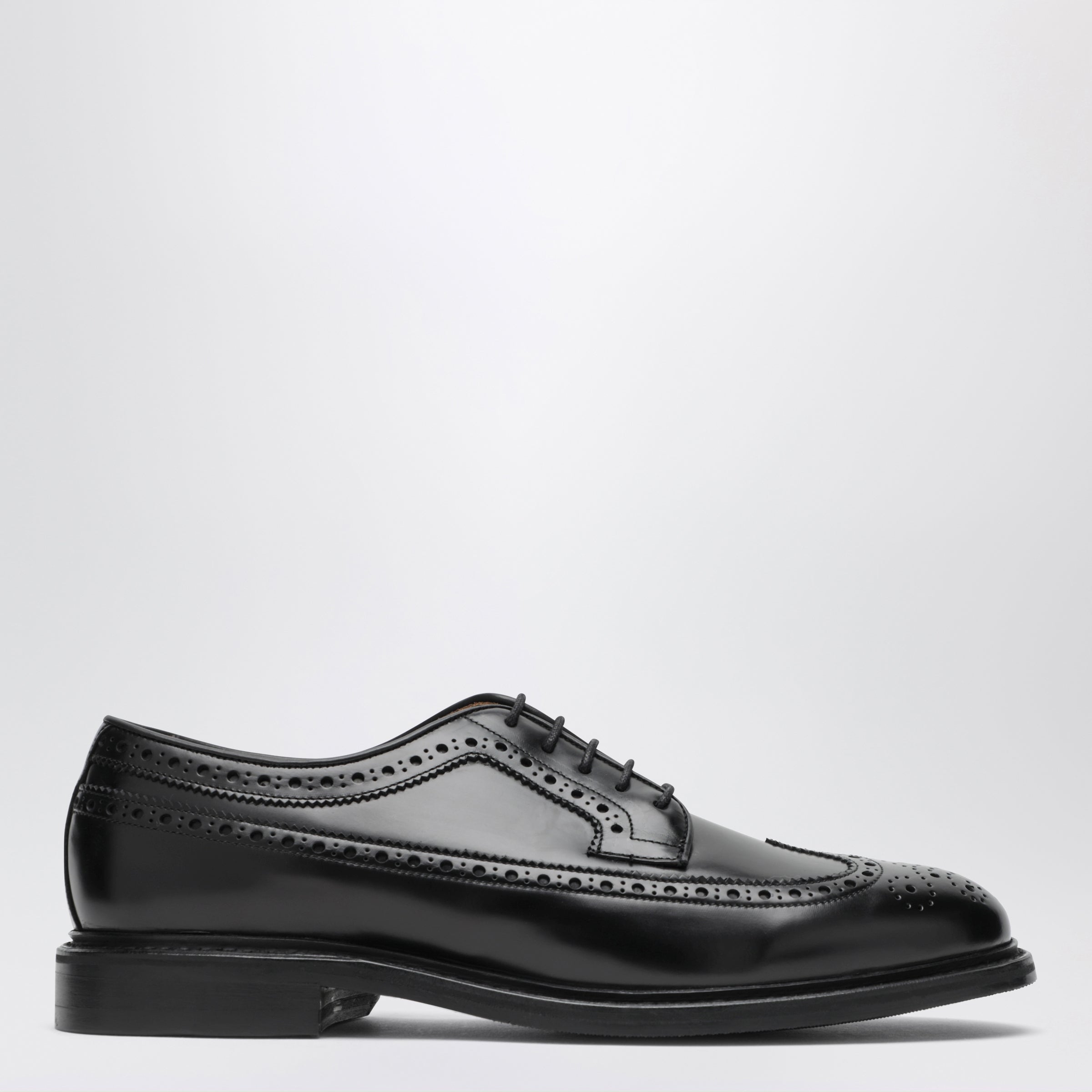 Berwick 1707 Black Leather Derby Shoes