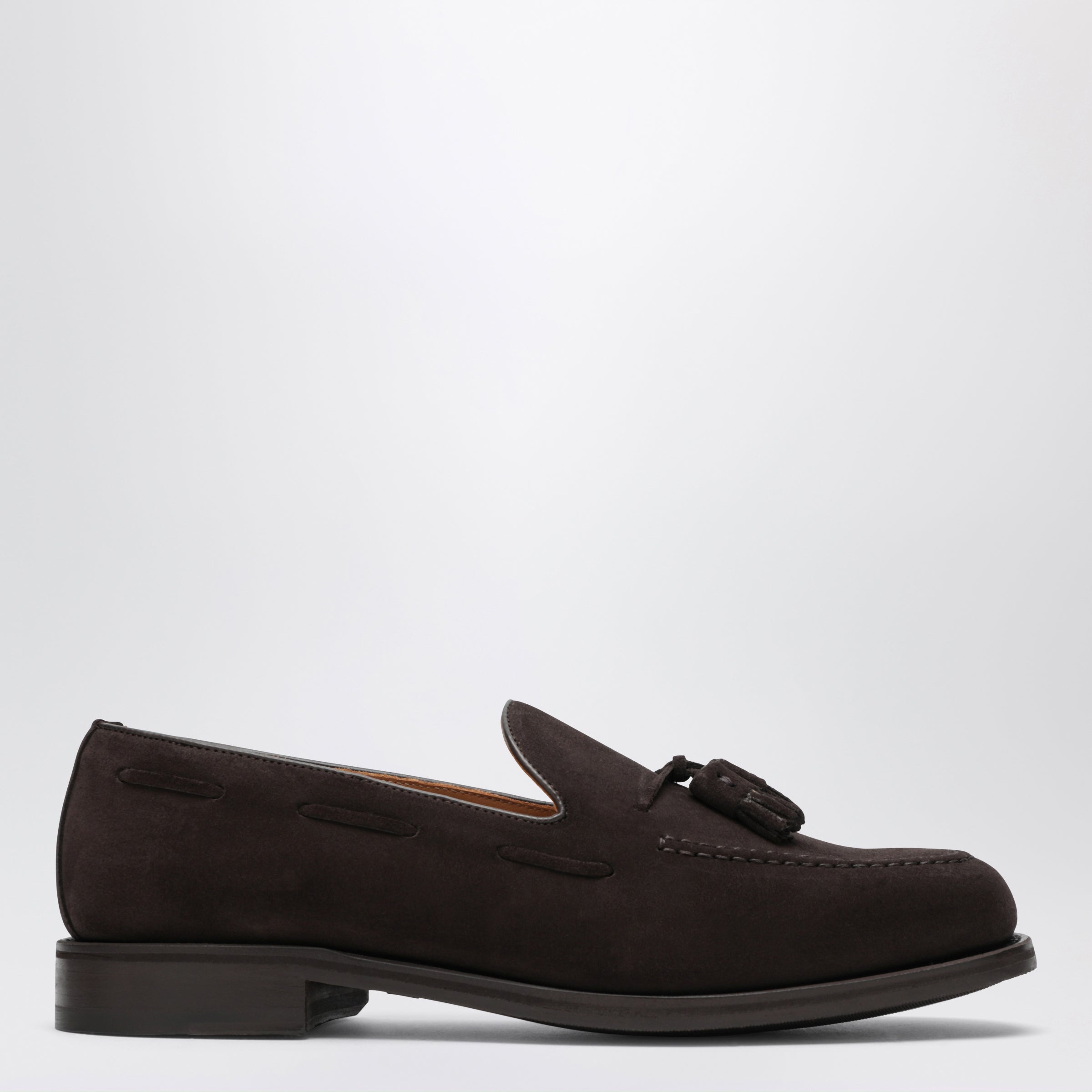 Berwick 1707 Brown Suede Loafers With Tassels