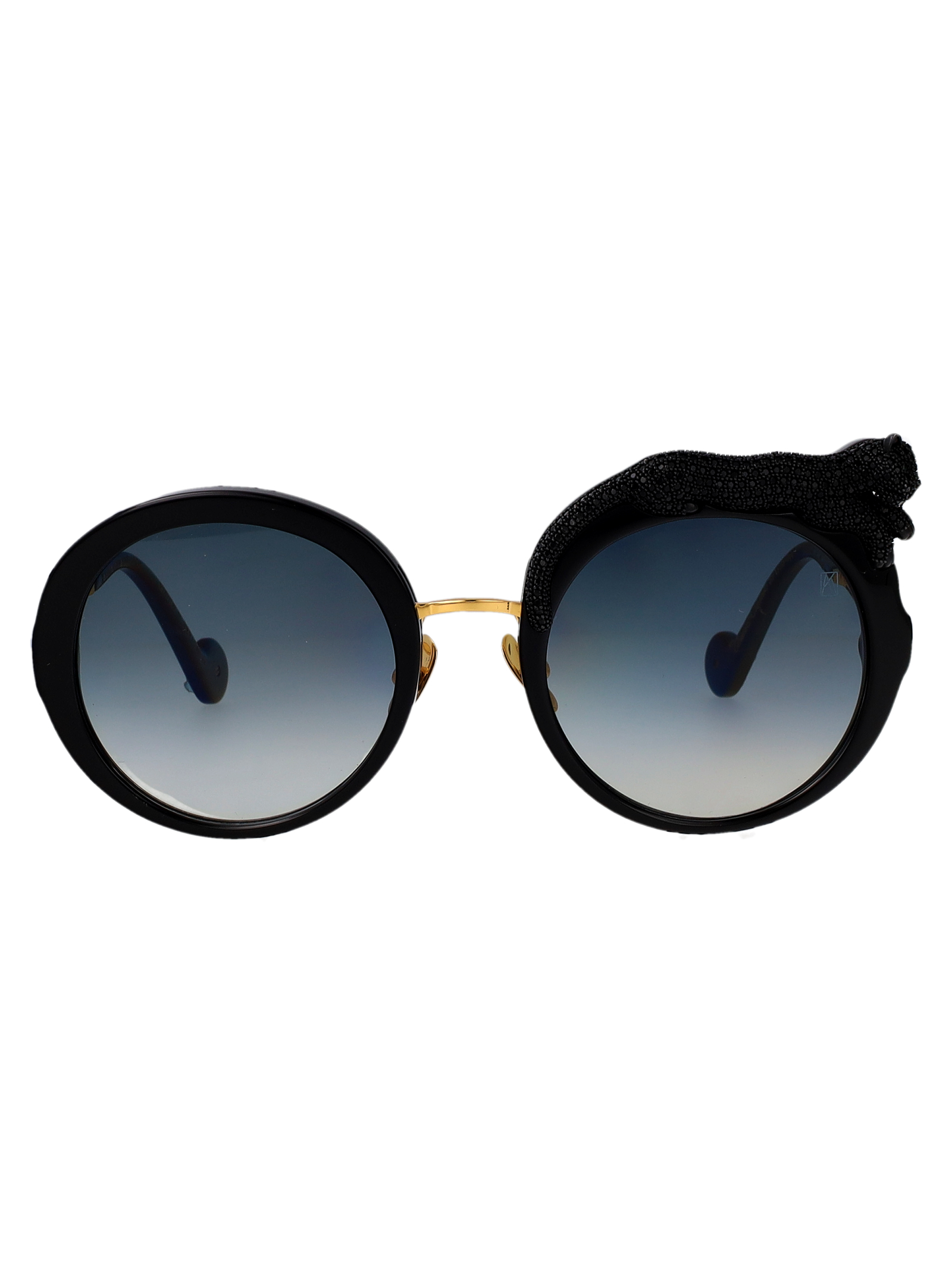 Black Crystal Acetate Sunglasses