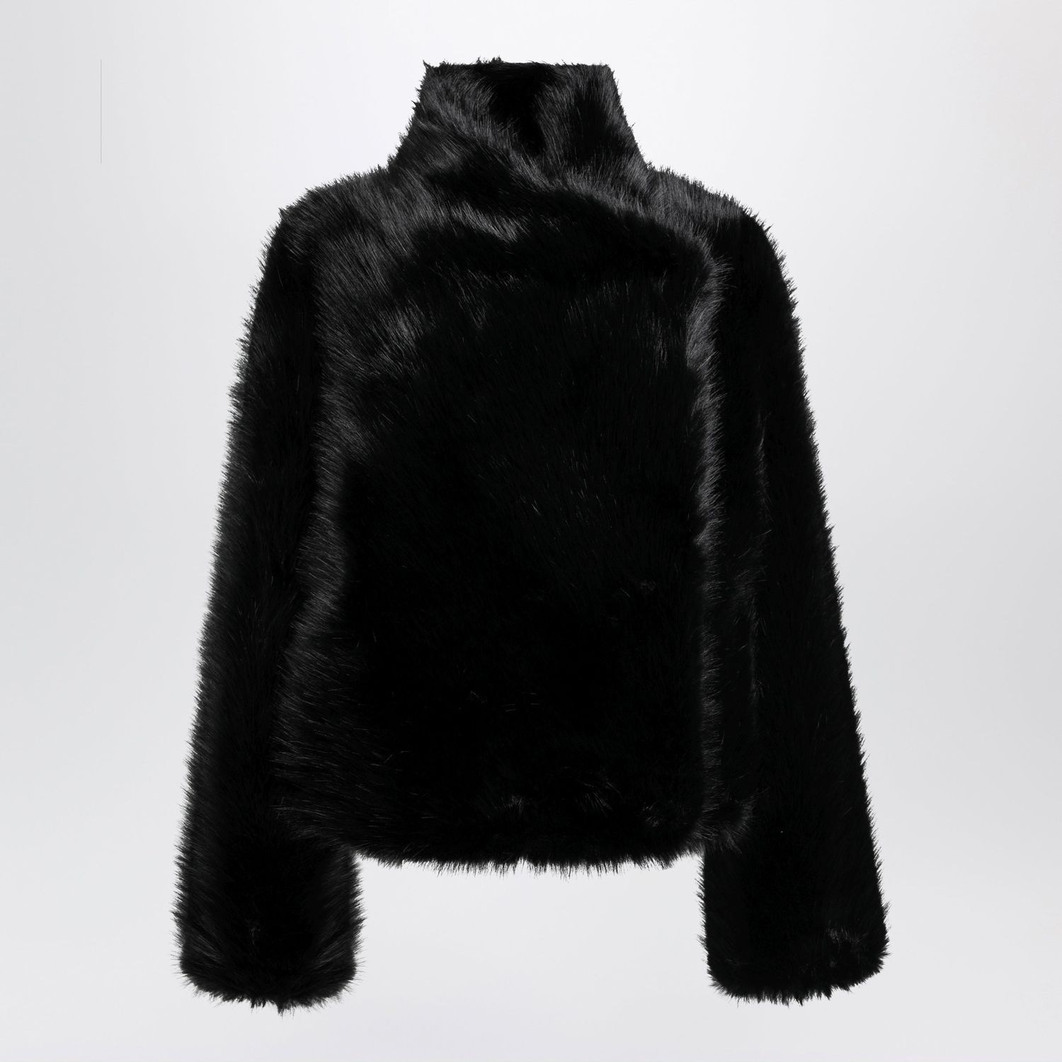 Bb Couture Black Jackie Jacket In Faux Fur