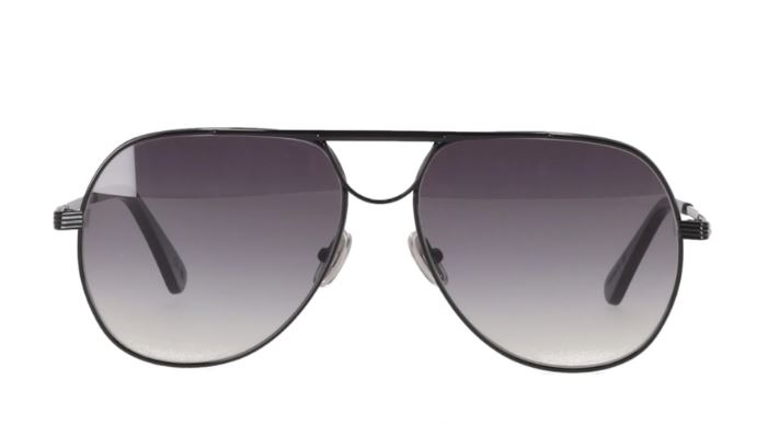 Black Pilot-Frame Sunglasses
