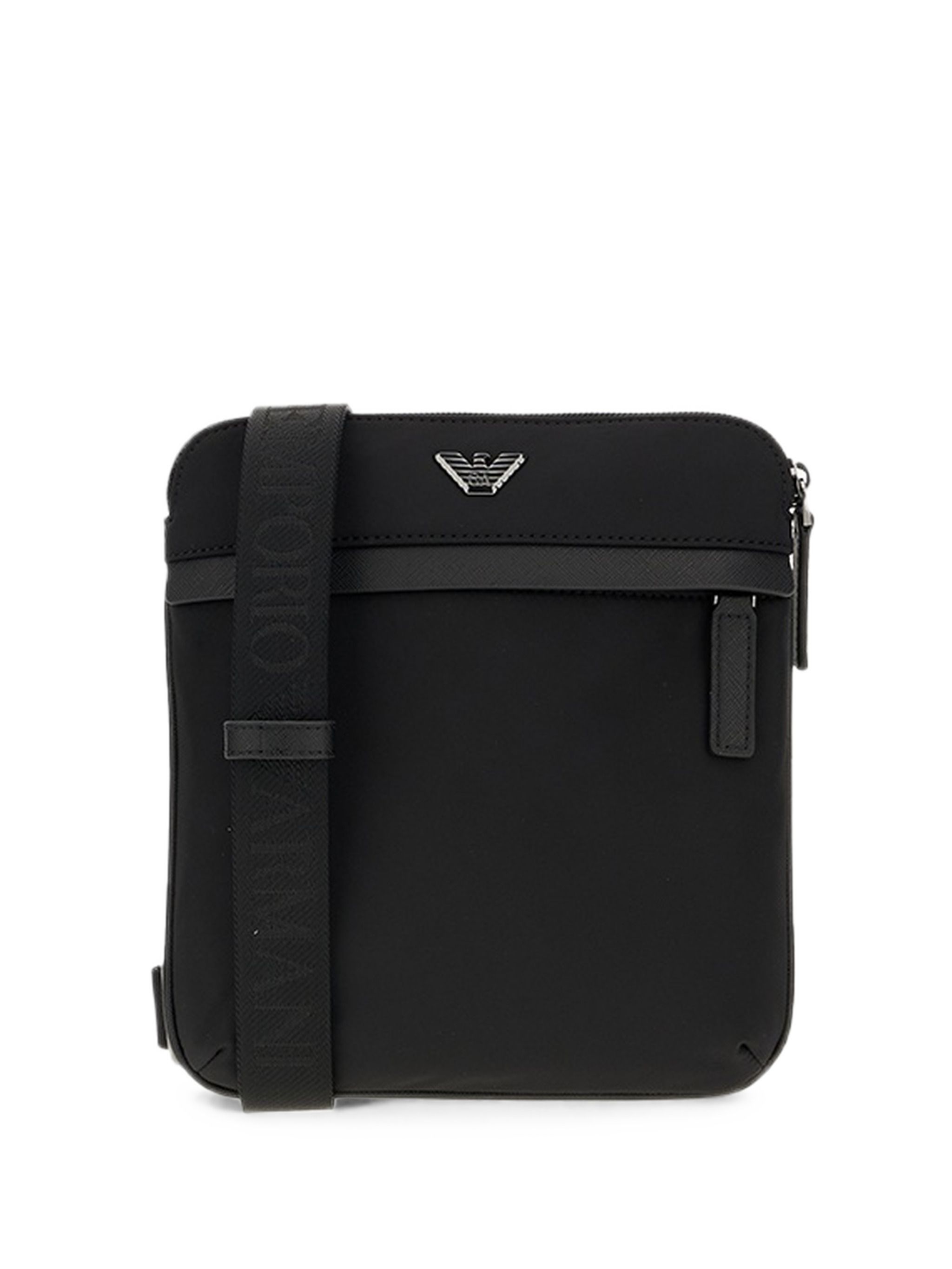 Black Polyester Crossbody Bag