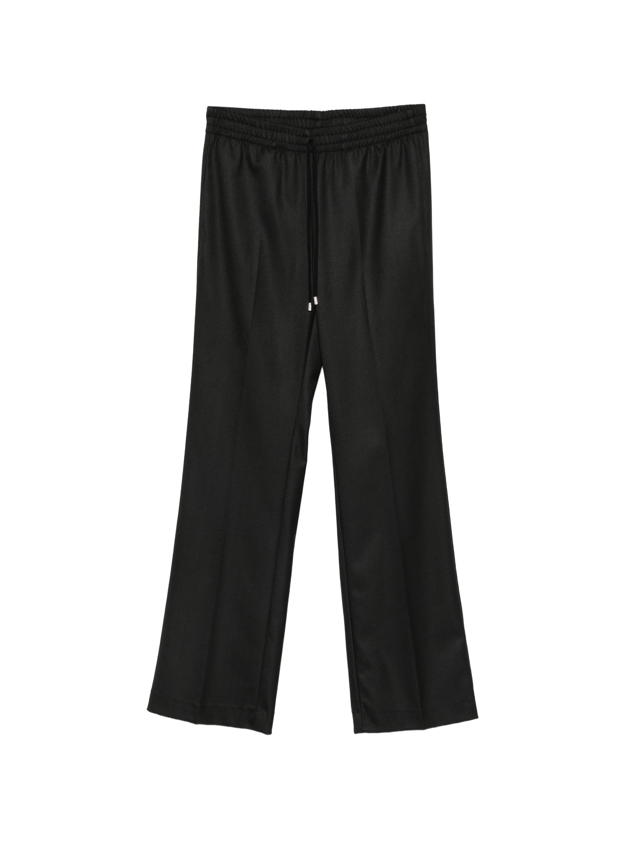 Ermanno Black Polyester Viscose Elastane Pants