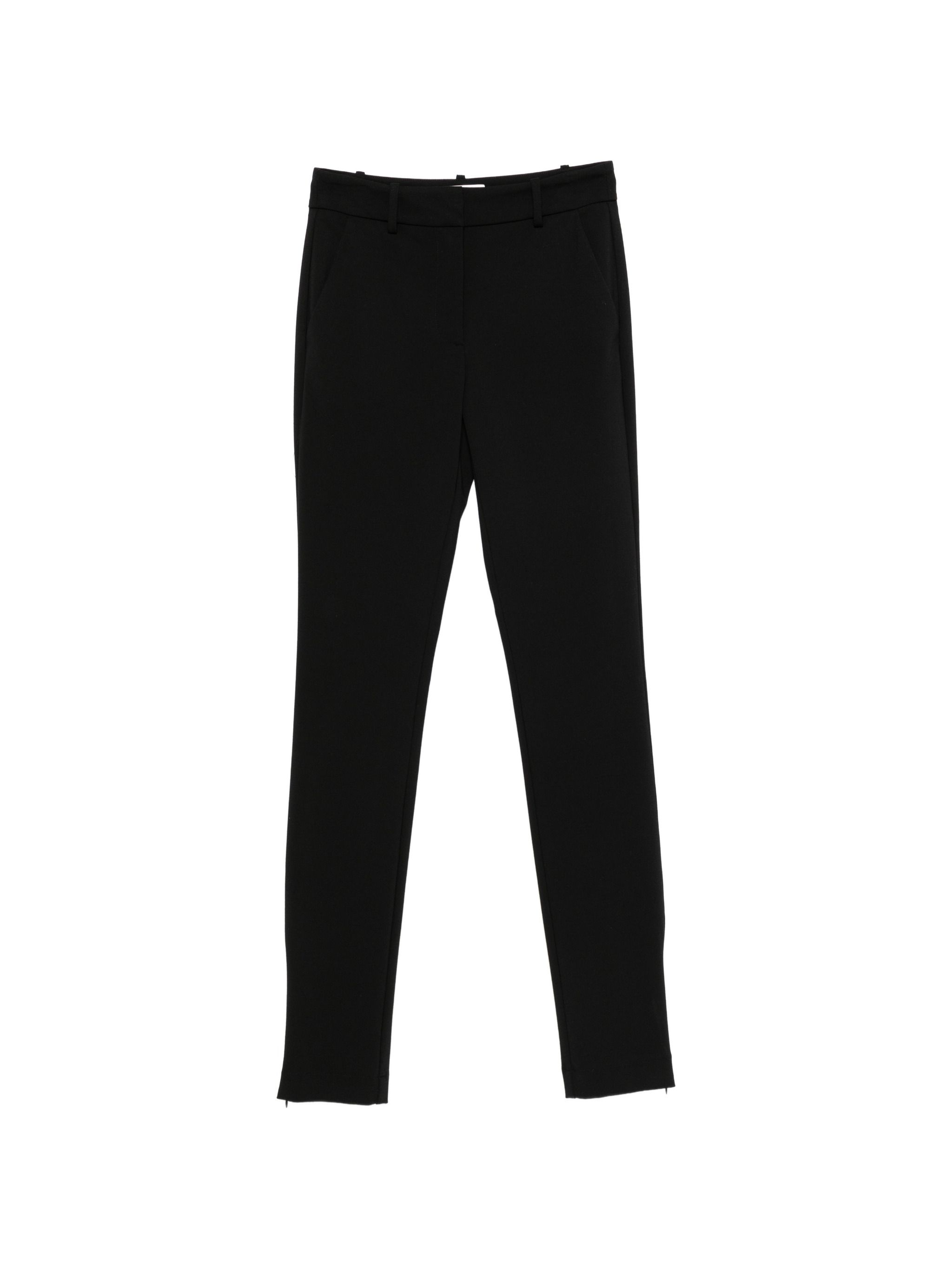 Ermanno Black Viscose Polyamide Elastane Pants