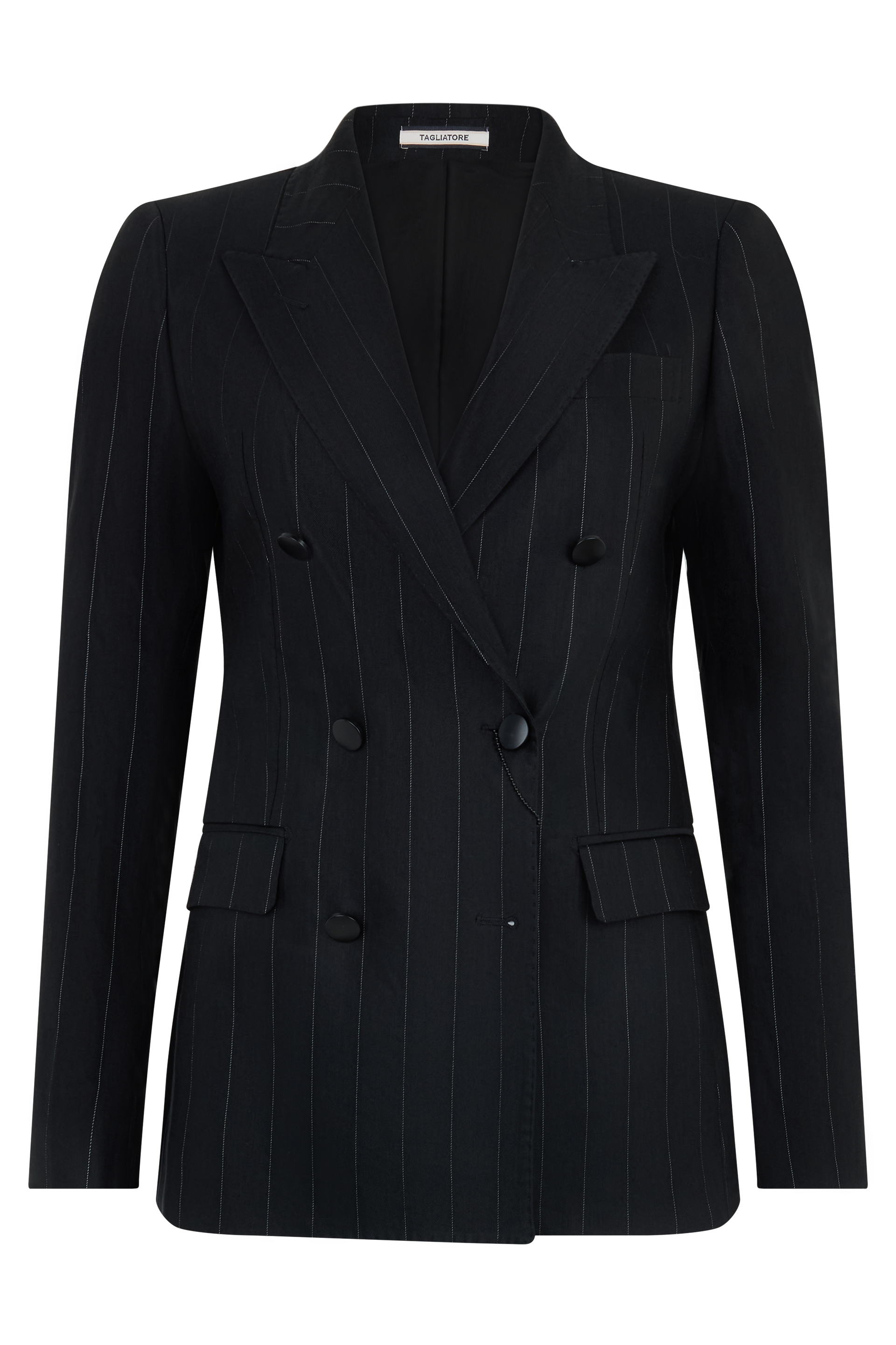0205 Tagliatore Blazer Paris Striped In Black
