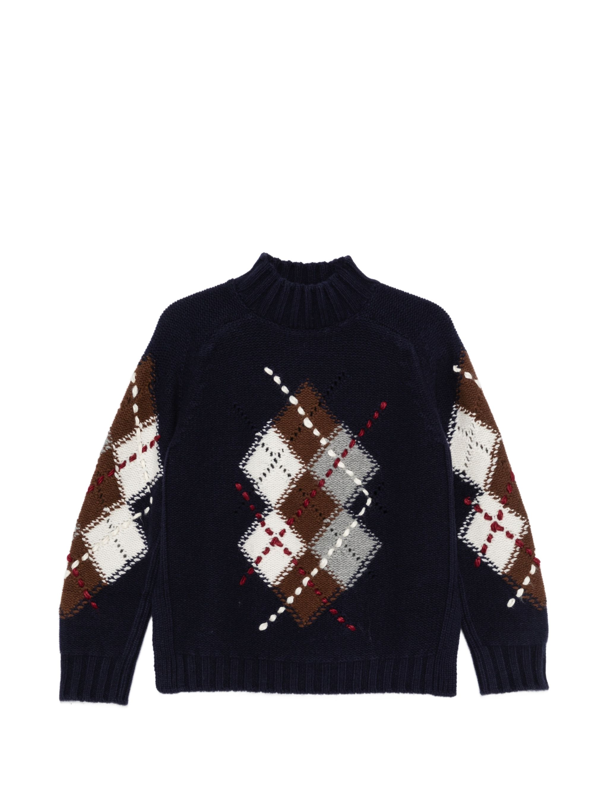 Ermanno Blue Acrylic Sweater
