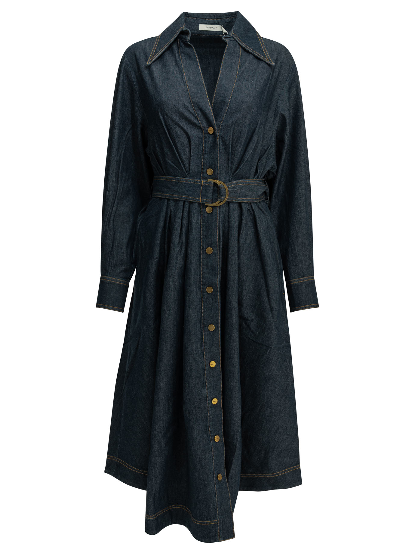 Zimmermann Blue Cotton Midi Shirtdress