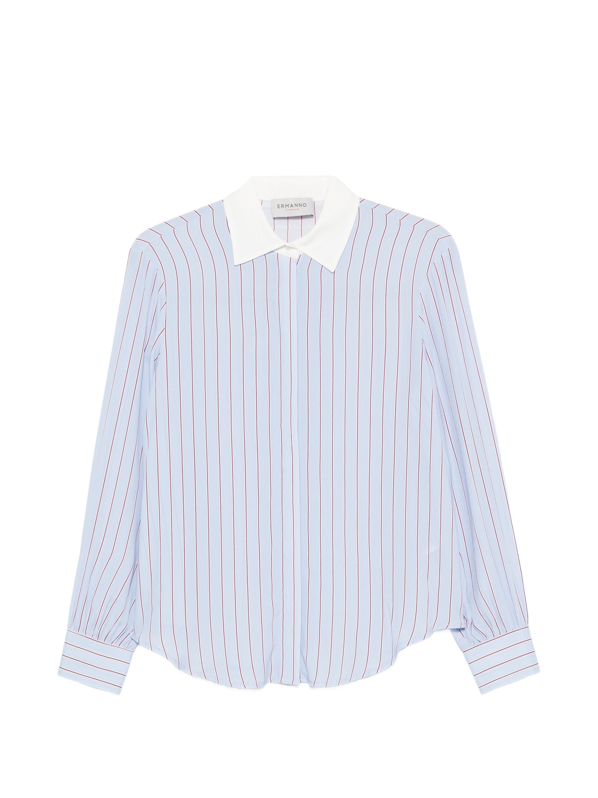 Ermanno Blue Viscose Shirt