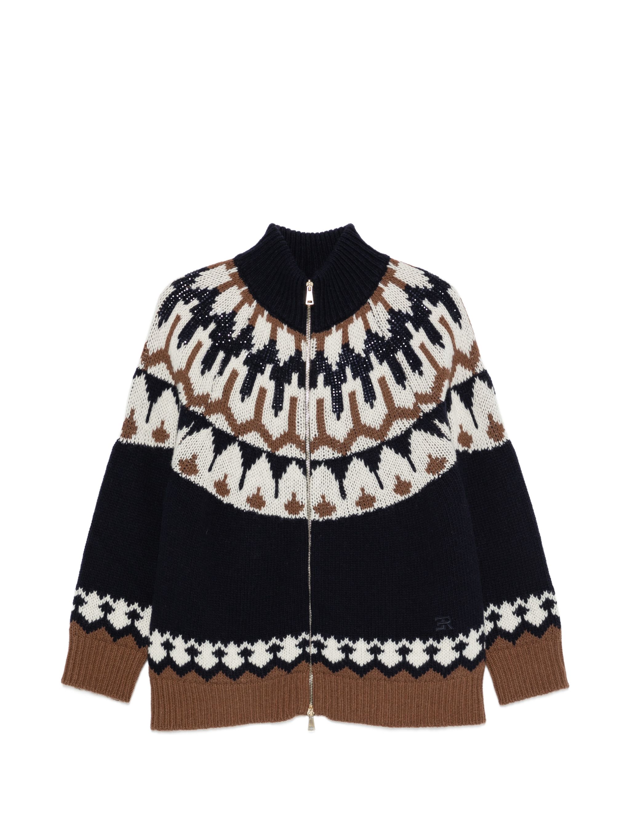 Ermanno Blue Wool Cardigan