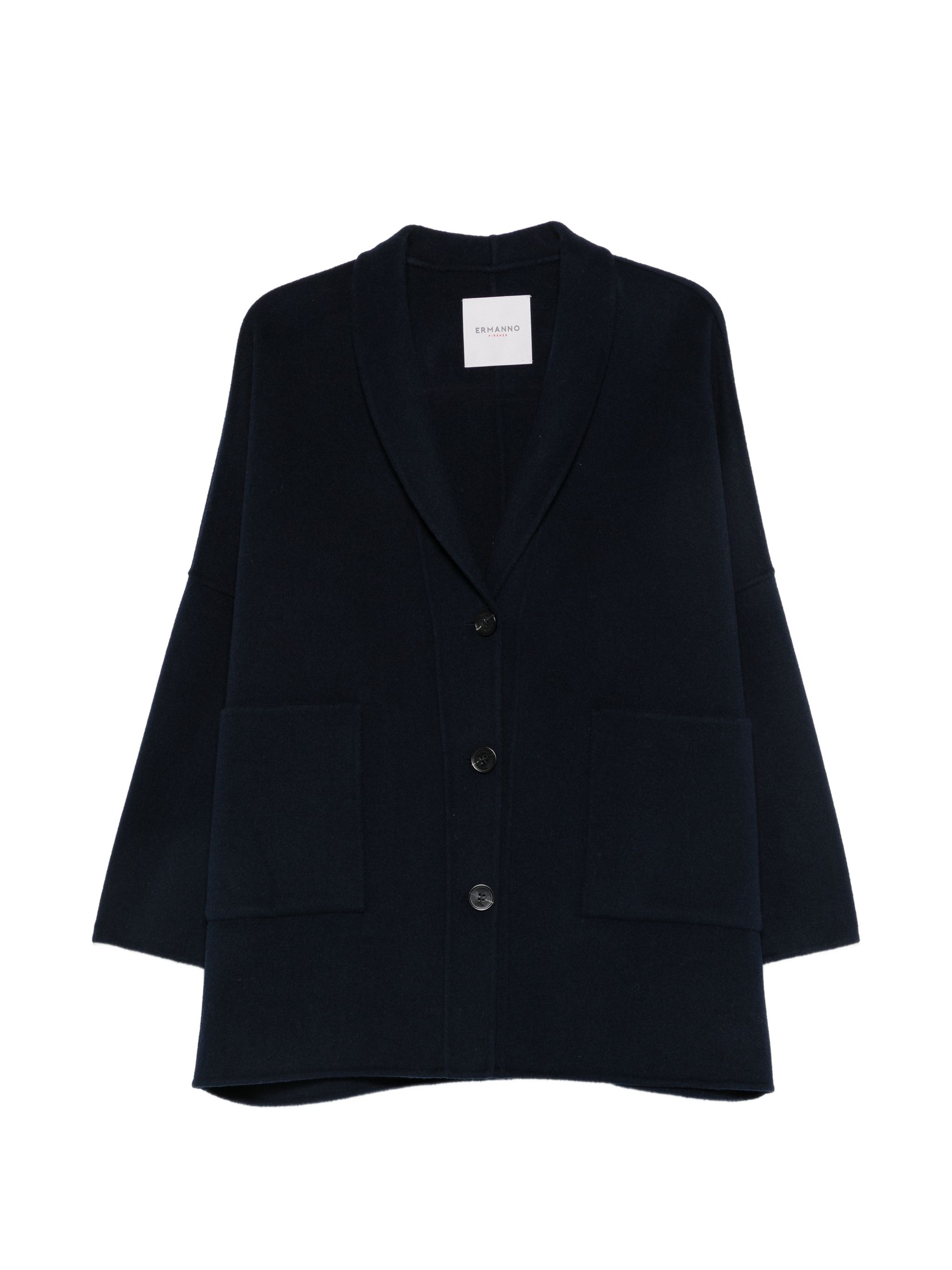 Ermanno Blue Wool Polyester Jacket