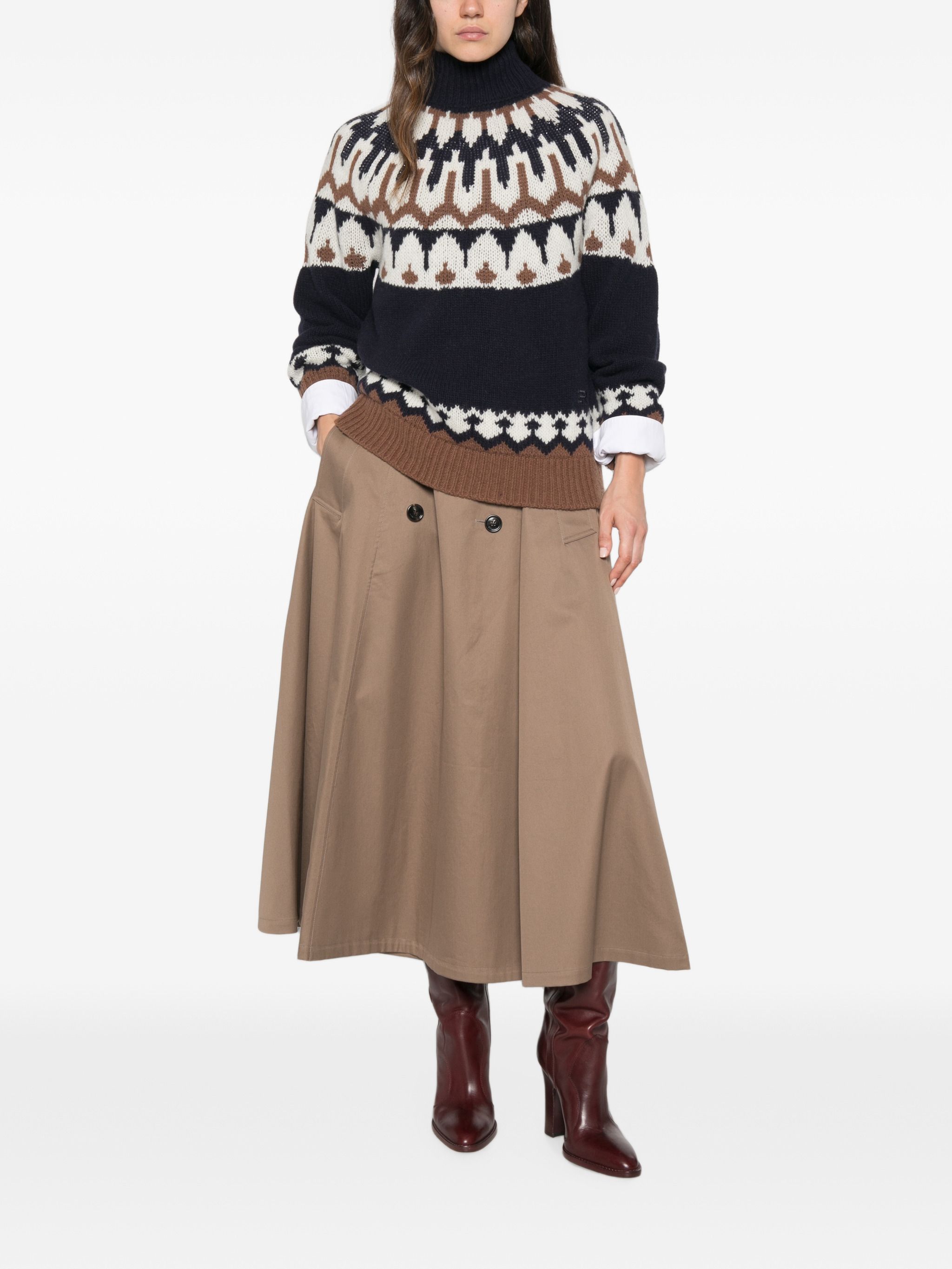 Ermanno Blue Wool Sweater In Blue