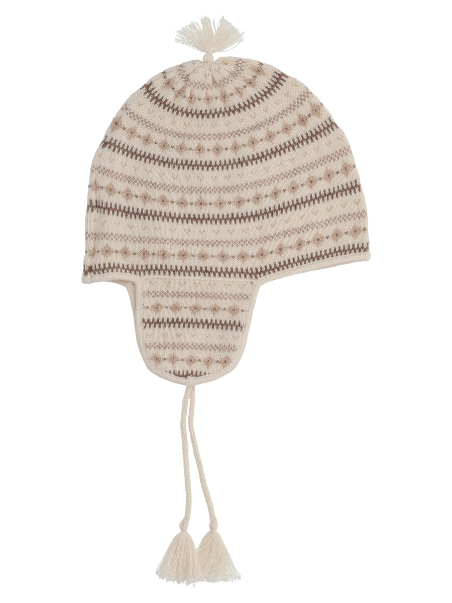 Bonpoint Cappello Per Neonato Con Motivo Fair Isle In White