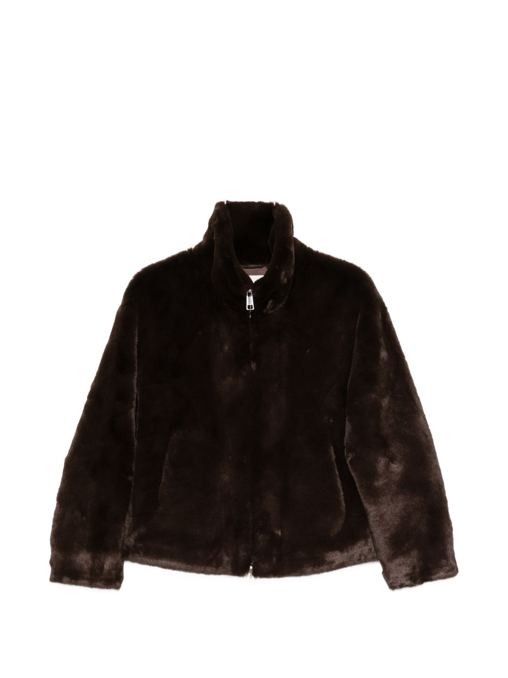Apparis Brooks Faux Fur Jacket In Brown