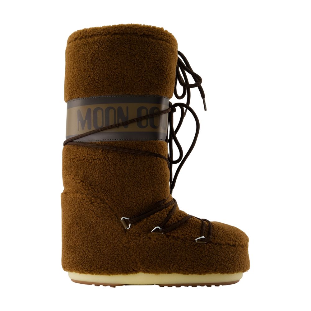 Moon Boot Brown Eco Fur Icon Boots